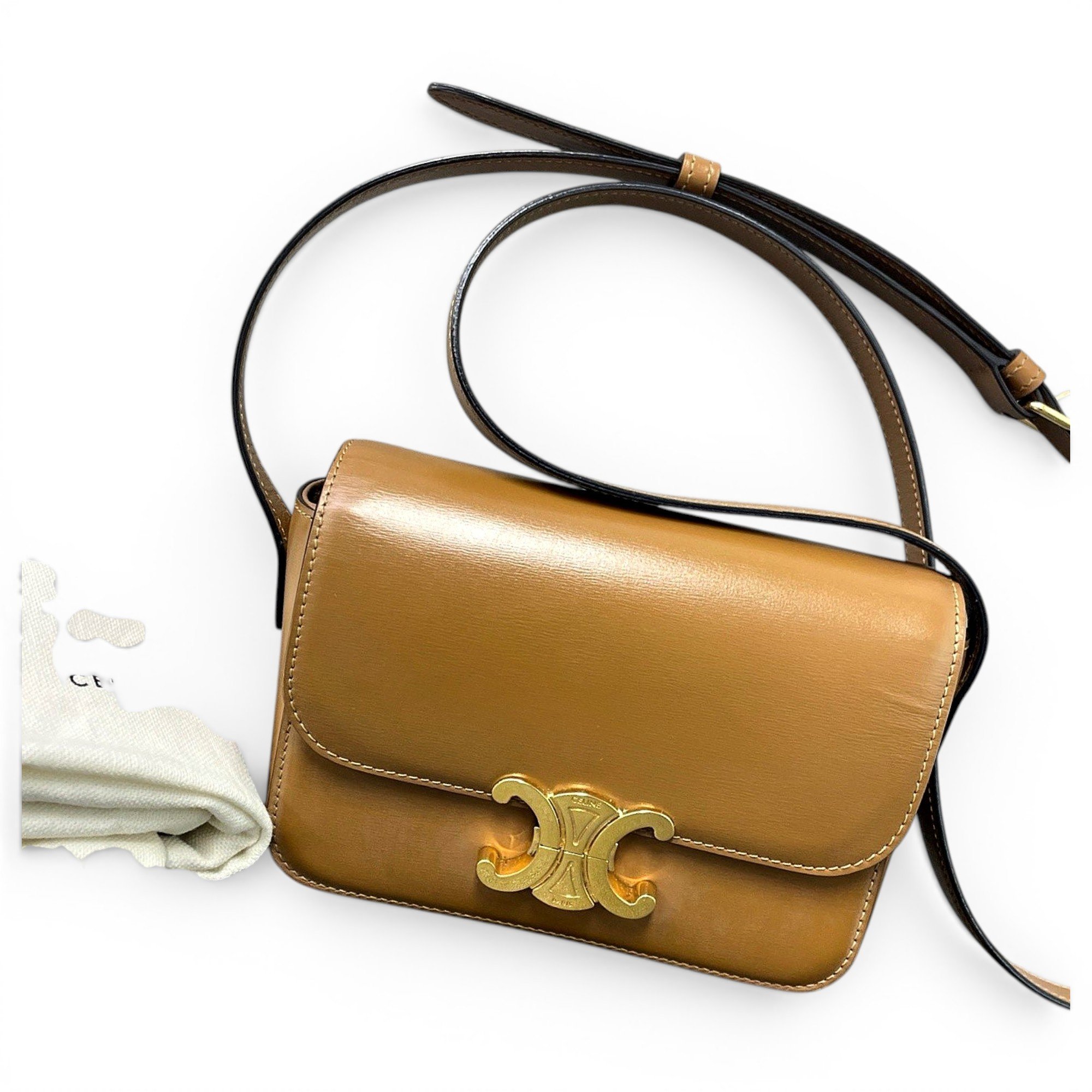 Triomphe leather handbag