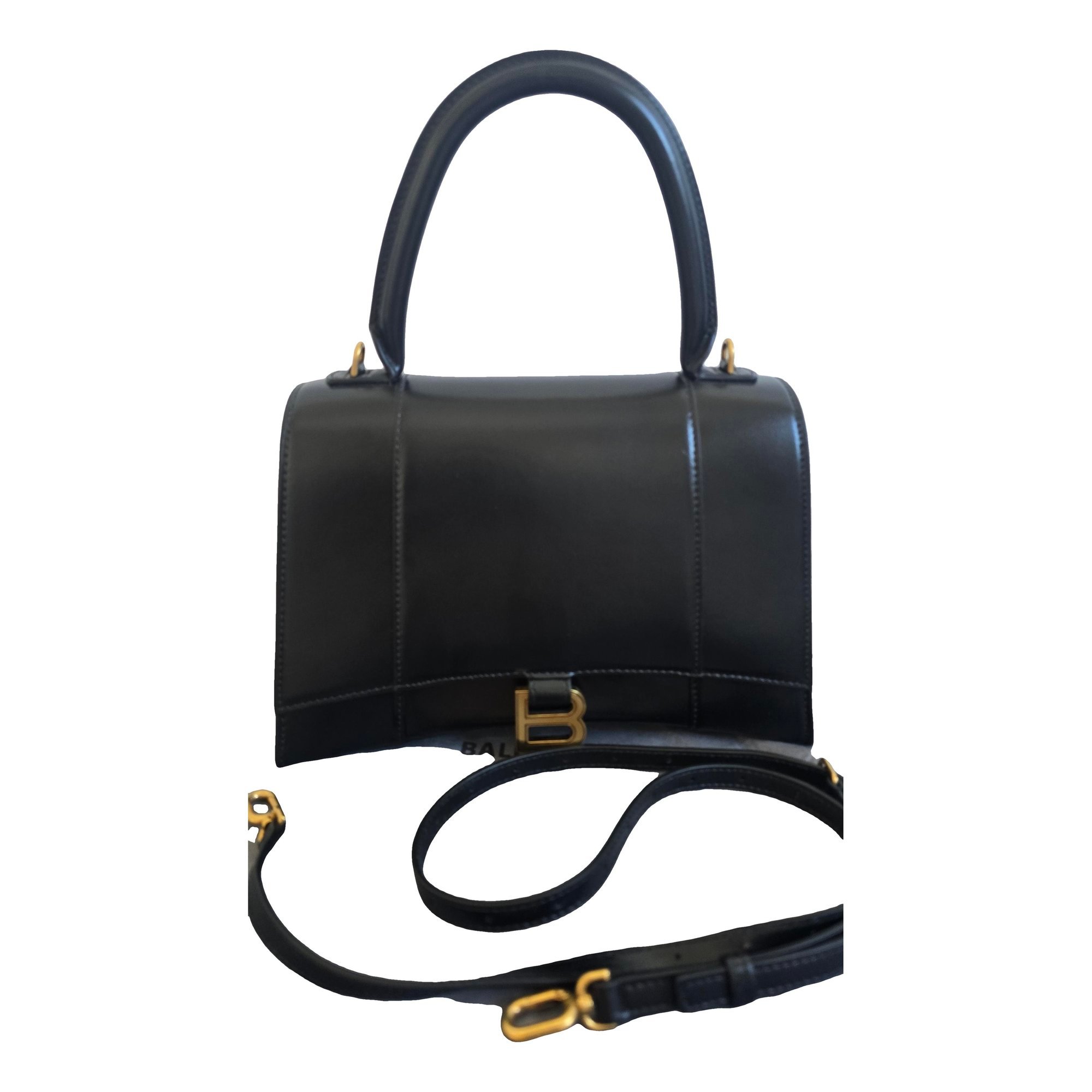 Hourglass leather crossbody bag