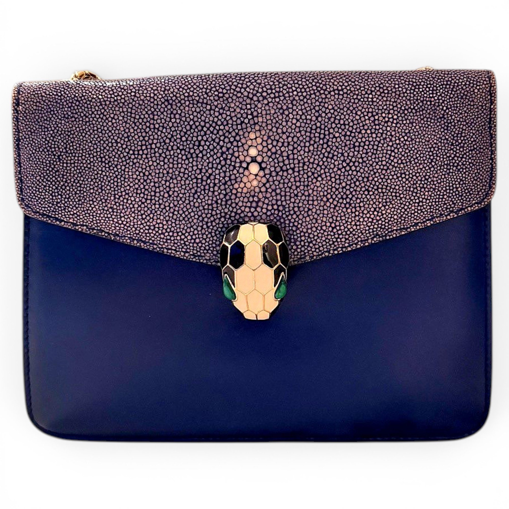 Serpenti leather handbag