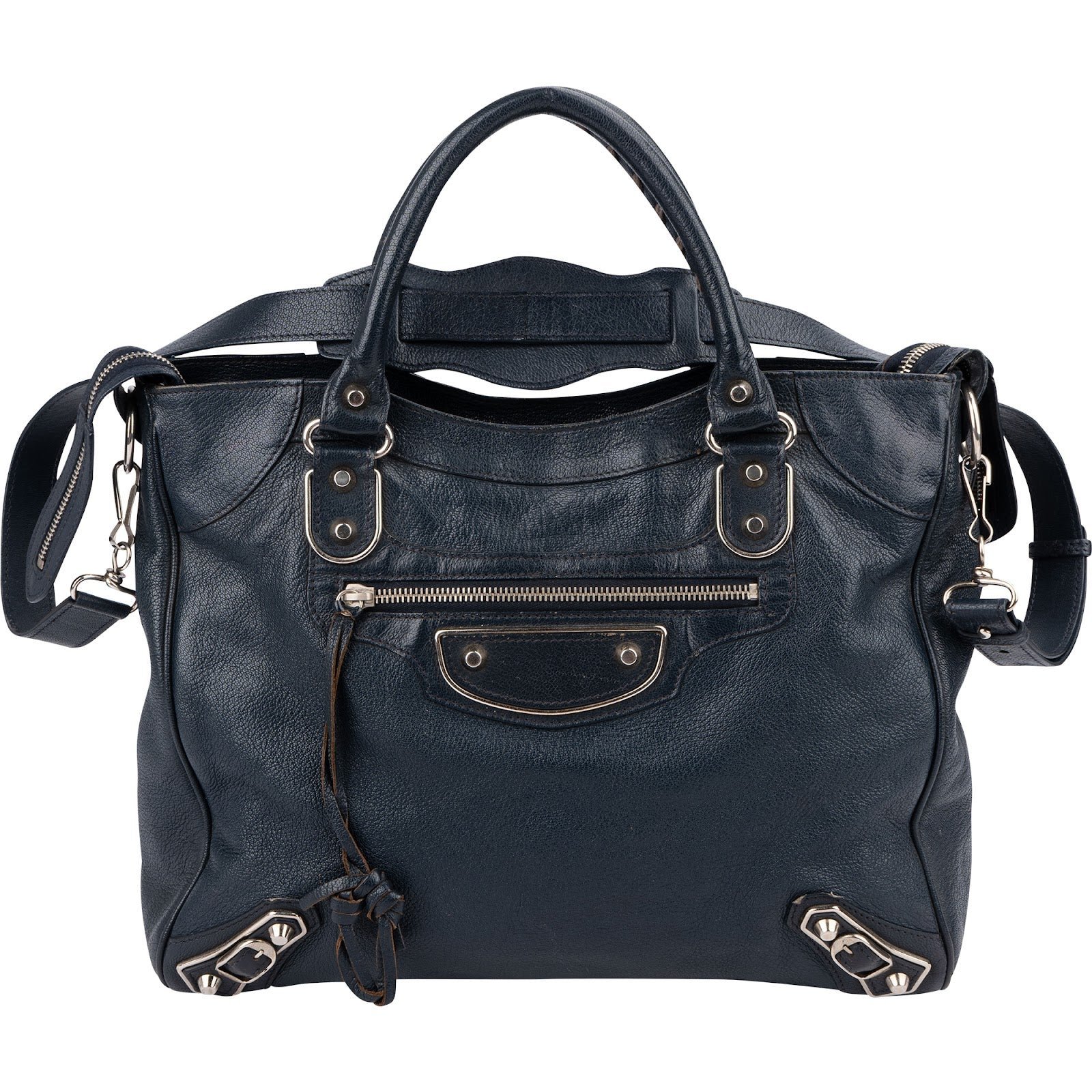 City leather handbag