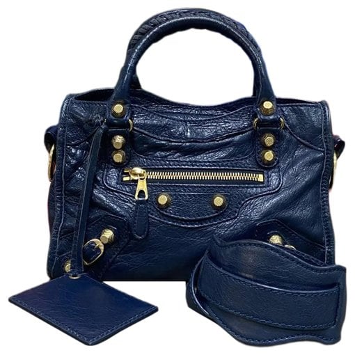 City leather handbag