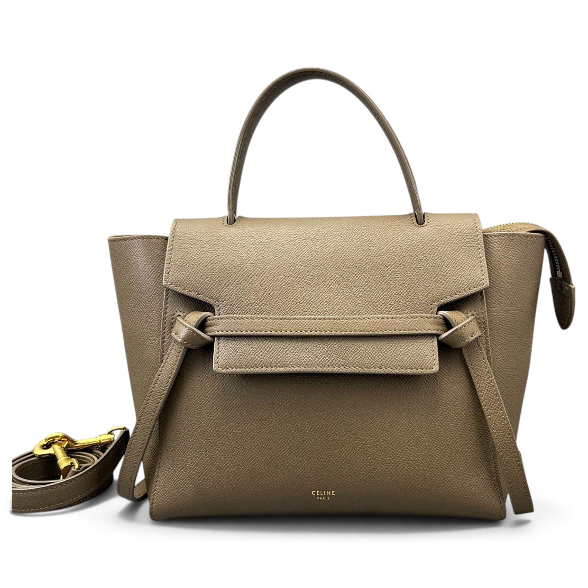 Belt leather handbag