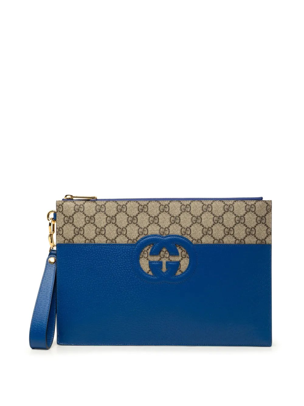 2000-2015 GG Supreme and Calfskin Cut Out Interlocking G clutch bag