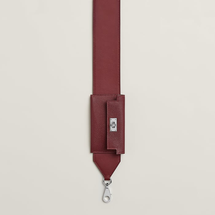 Rouge H Kelly Pocket Bag Strap 50 MM