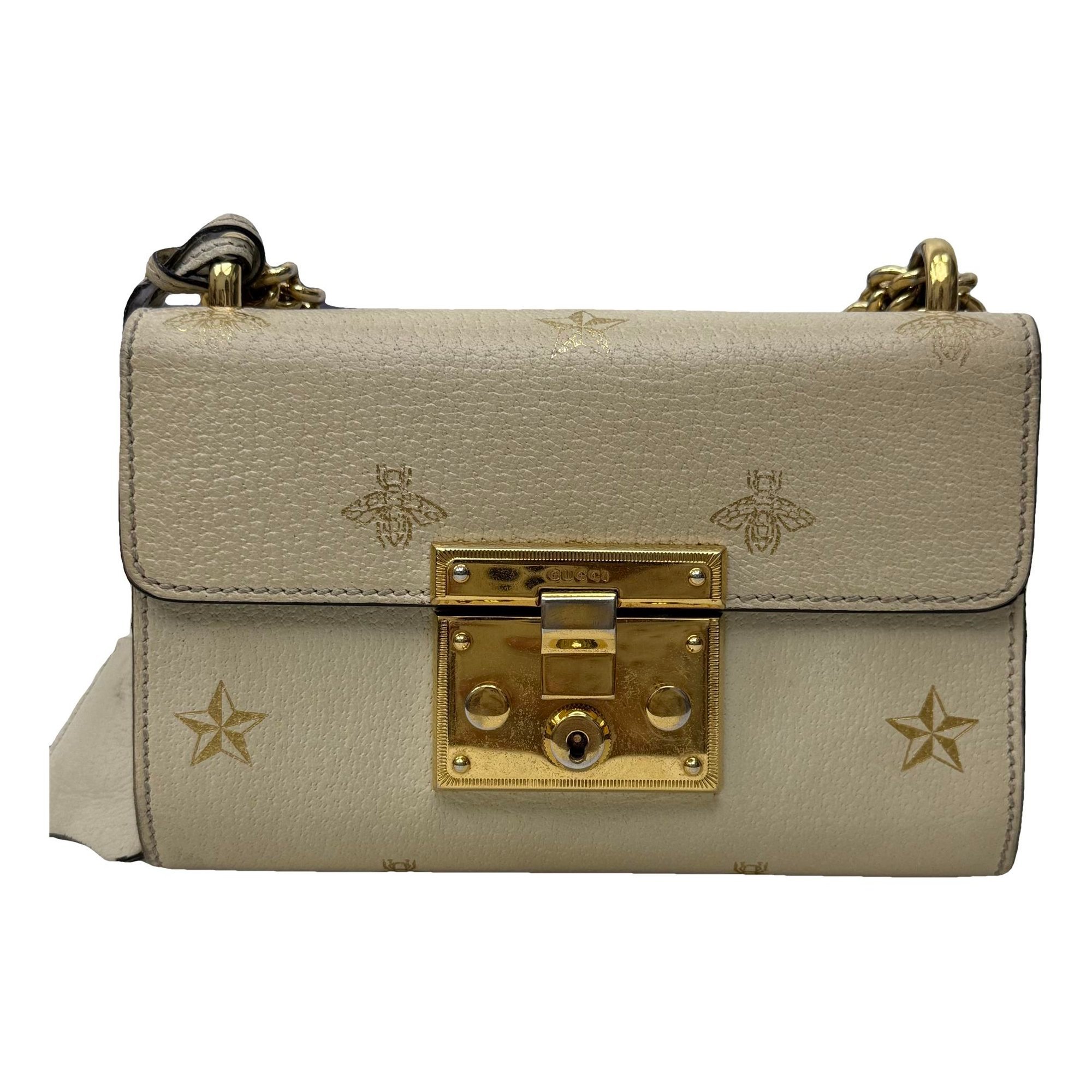 Padlock leather handbag