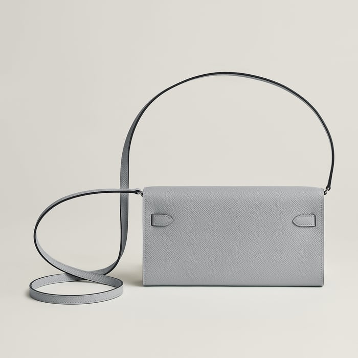 Gris Pantin Kelly Classique to Go Wallet