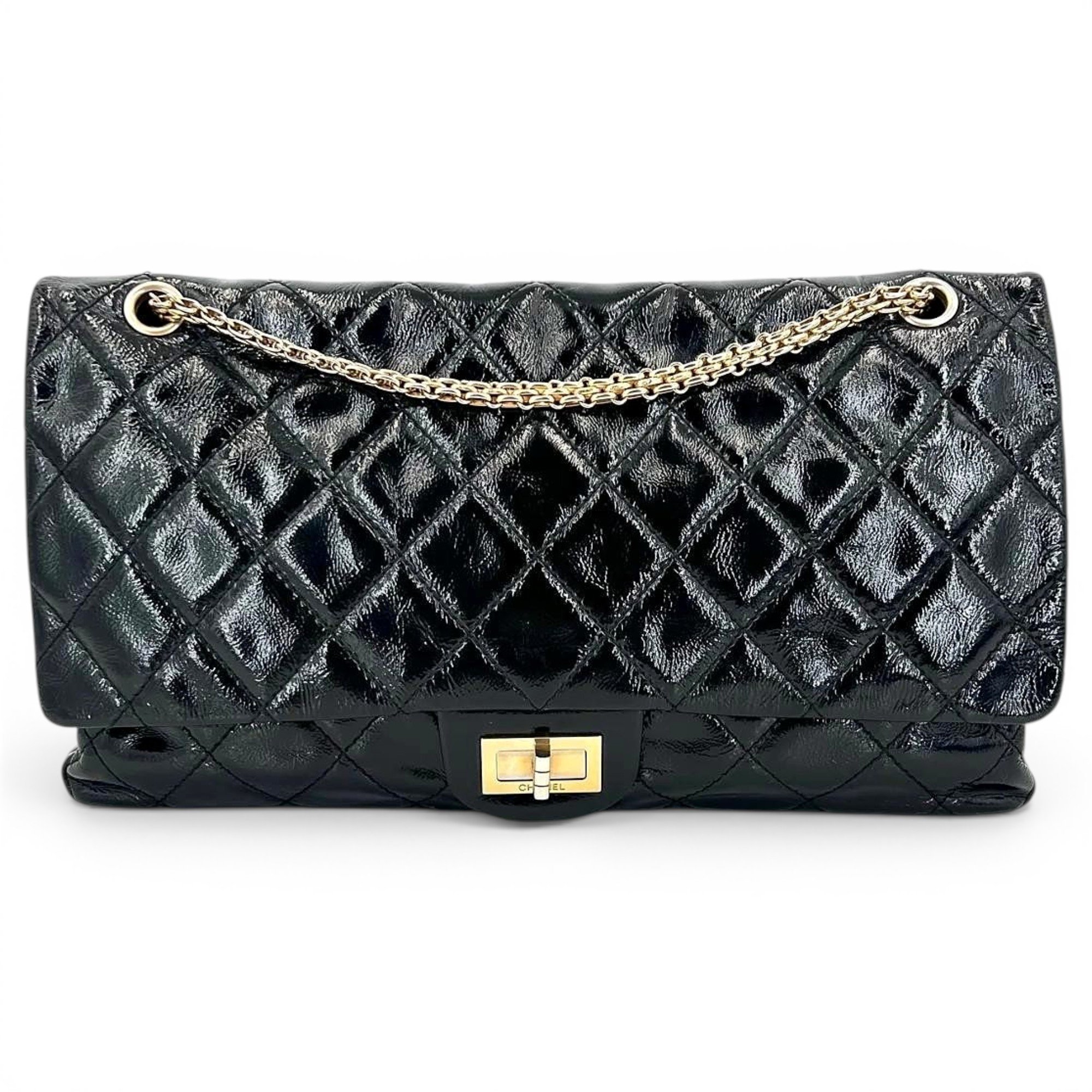 Patent leather handbag