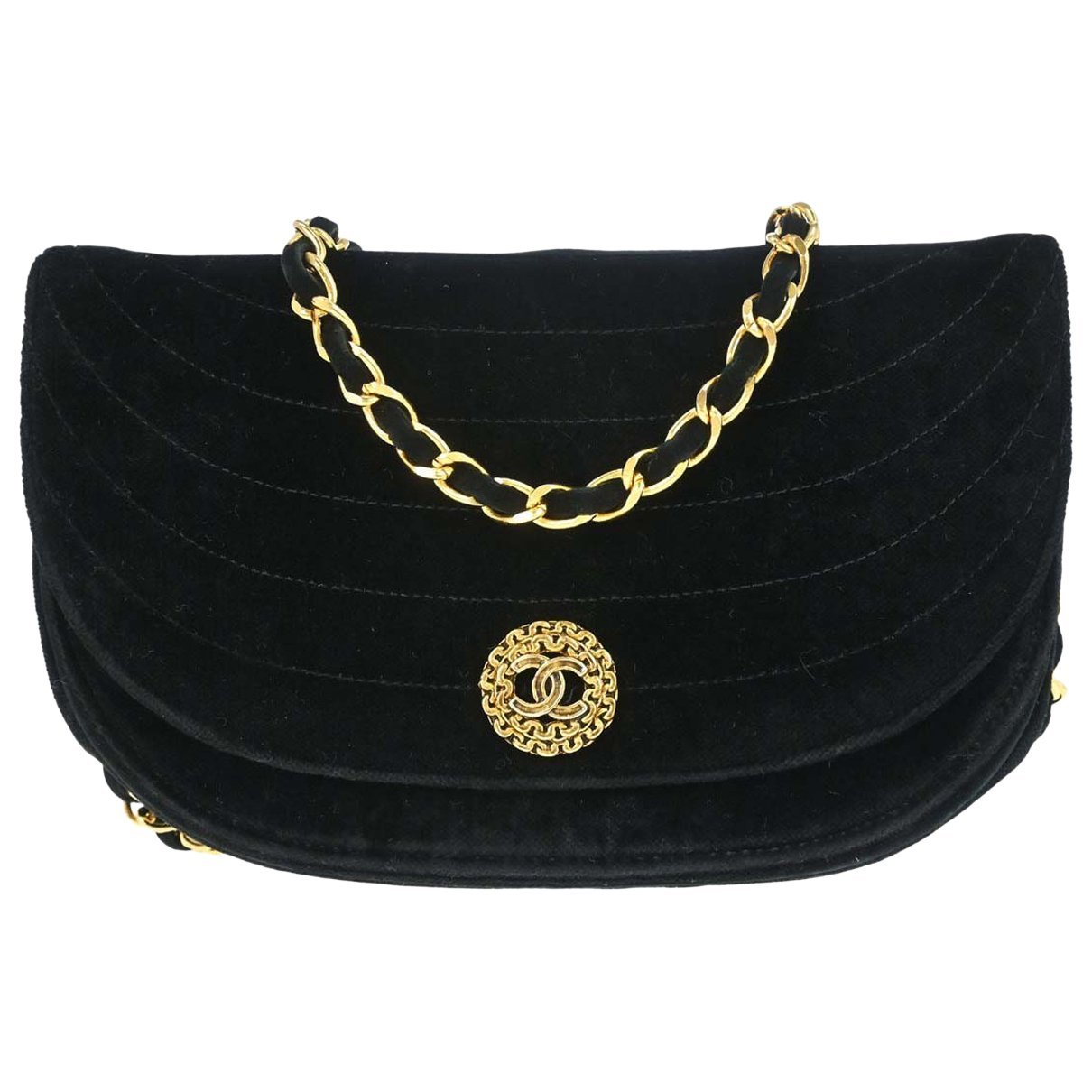 Trendy CC Flap velvet handbag