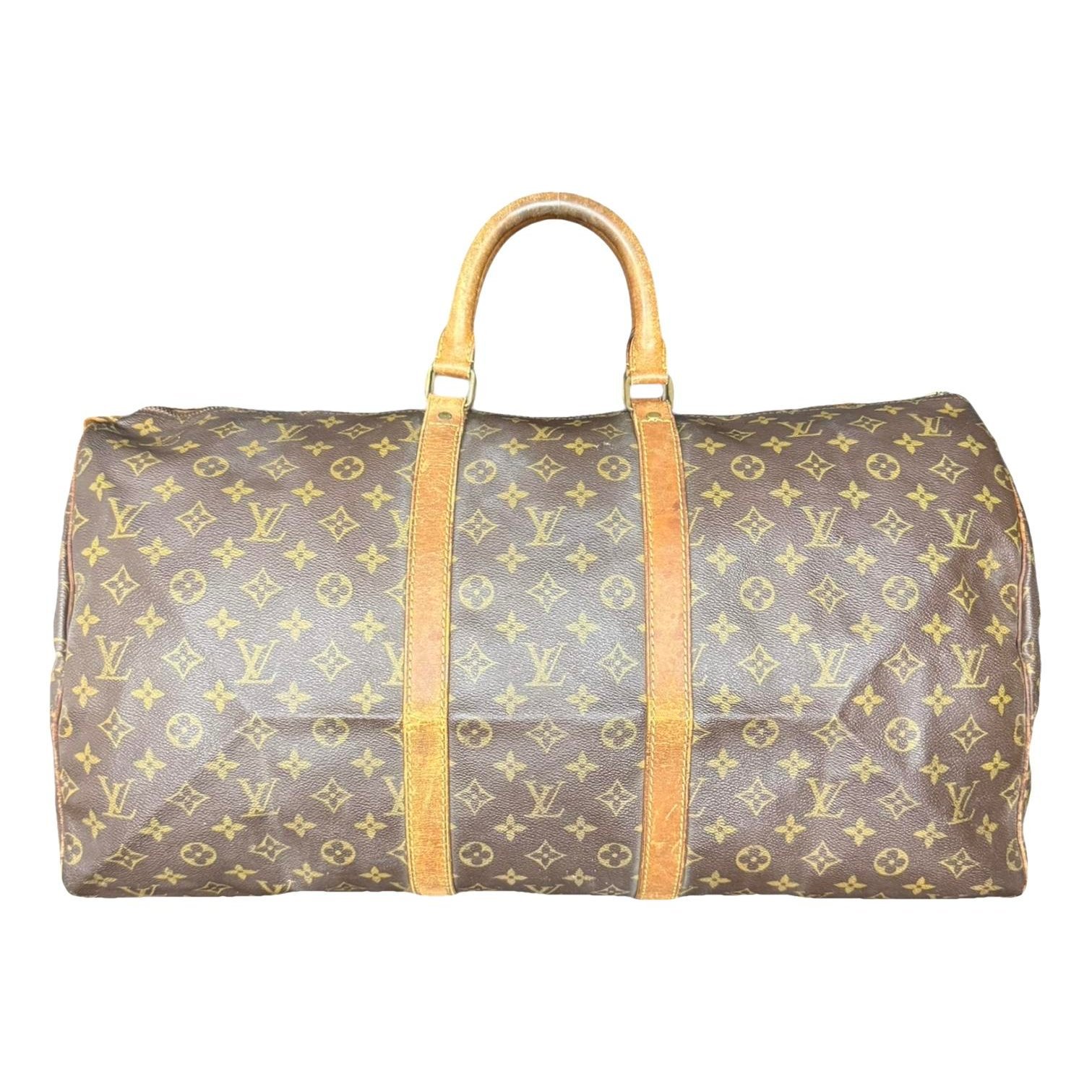 Keepall leather travel bag