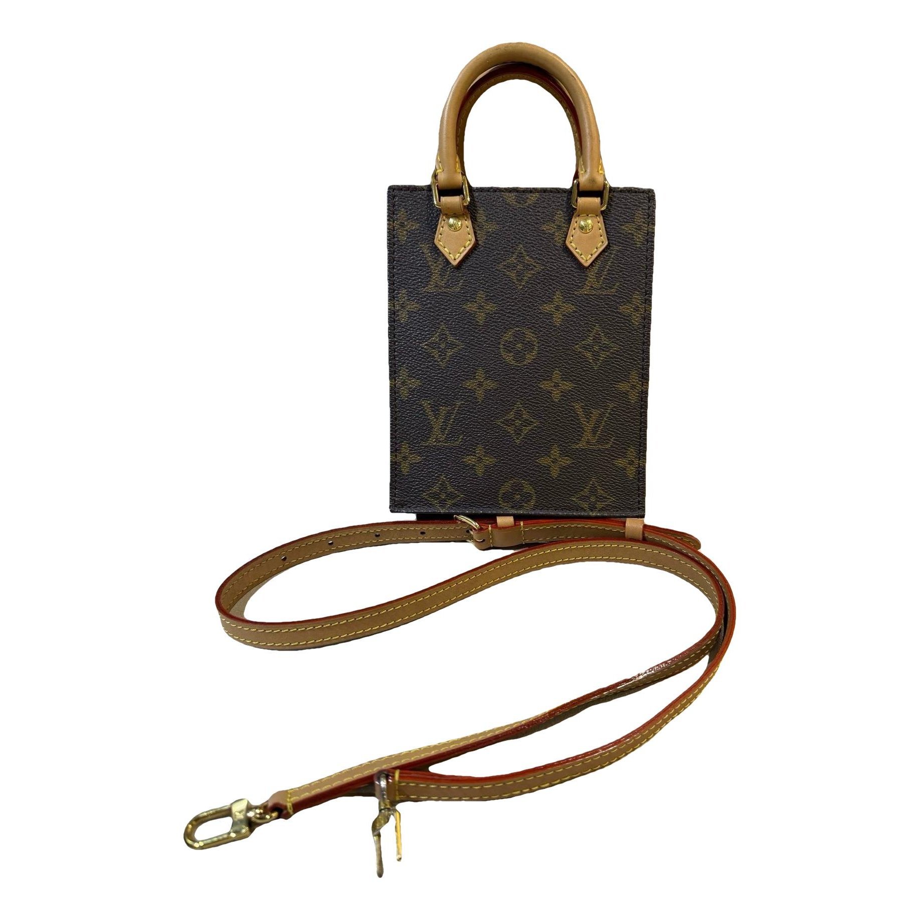Plat leather handbag