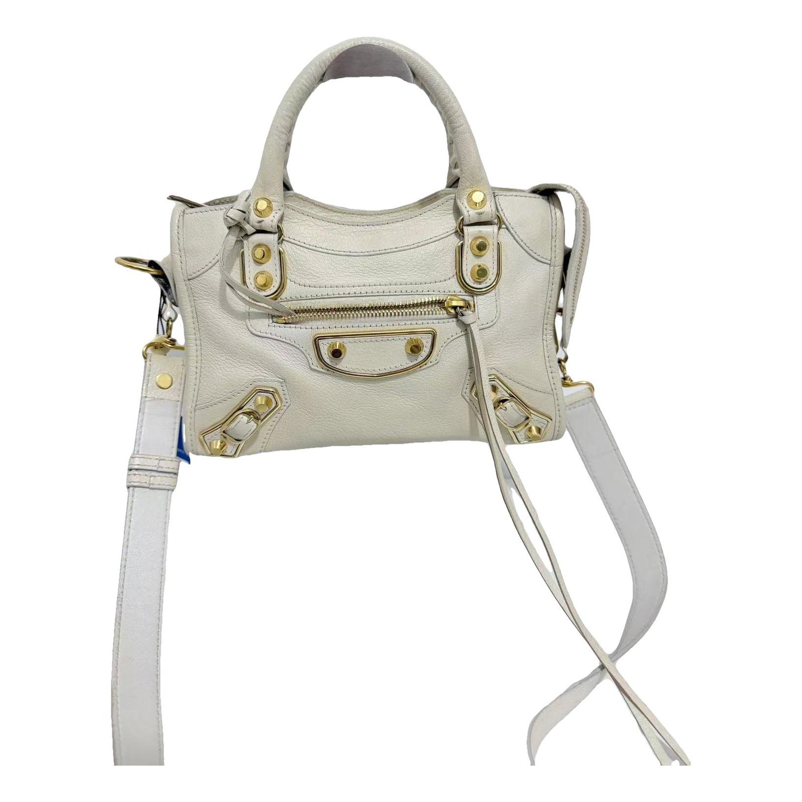 City leather handbag