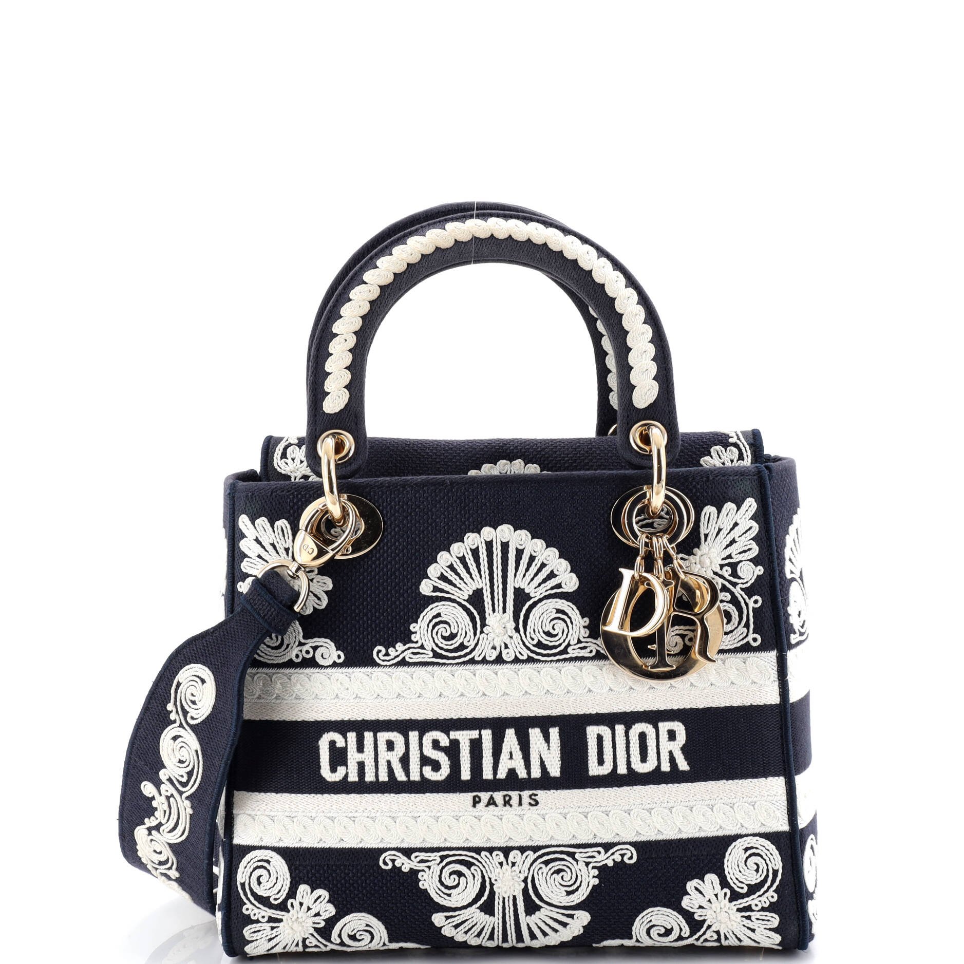Dior Lady D-Lite Bag Embroidered Canvas Medium