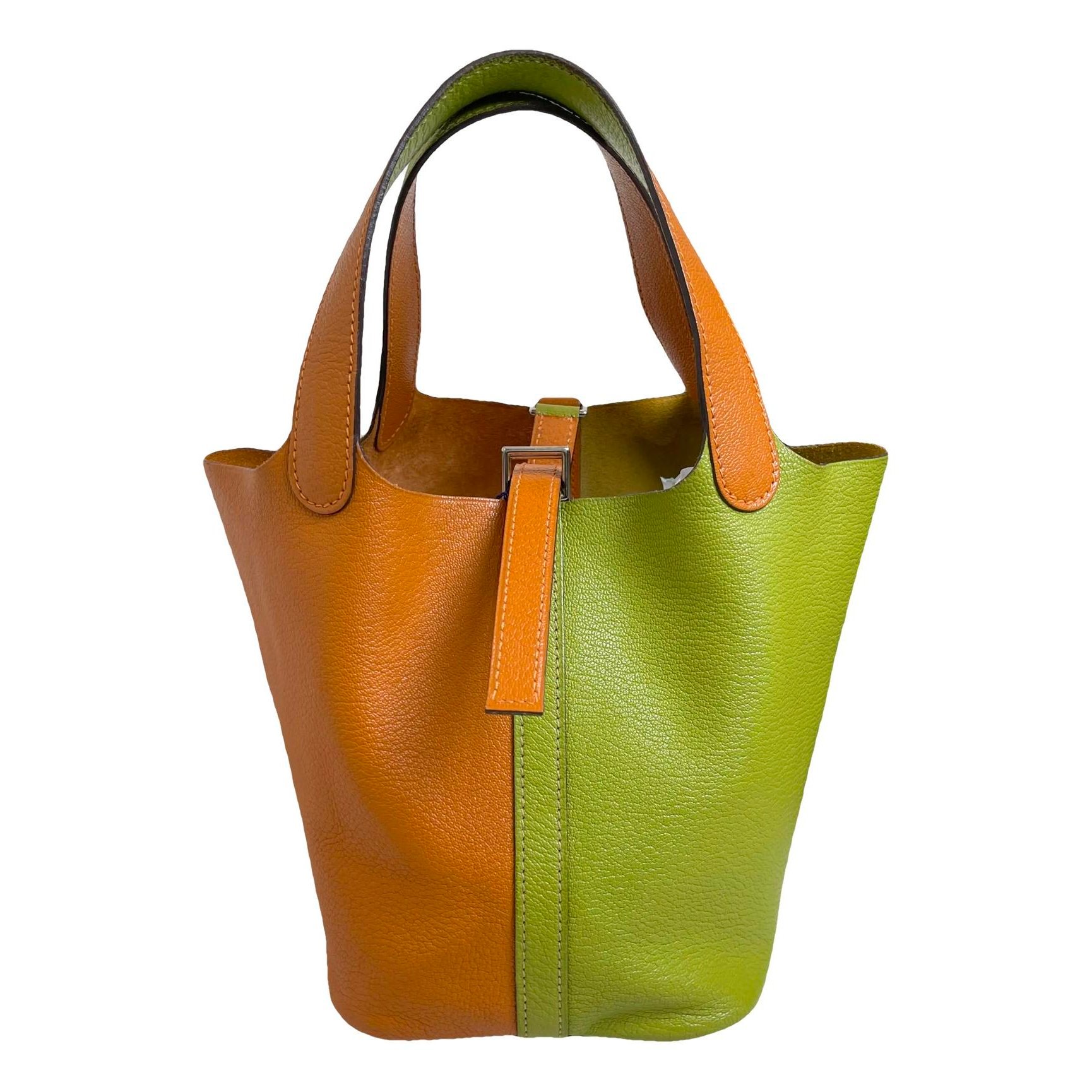 Picotin leather tote