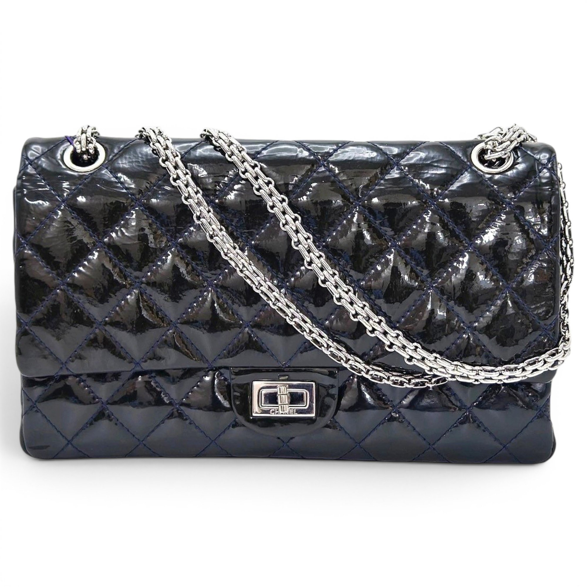2.55 patent leather handbag
