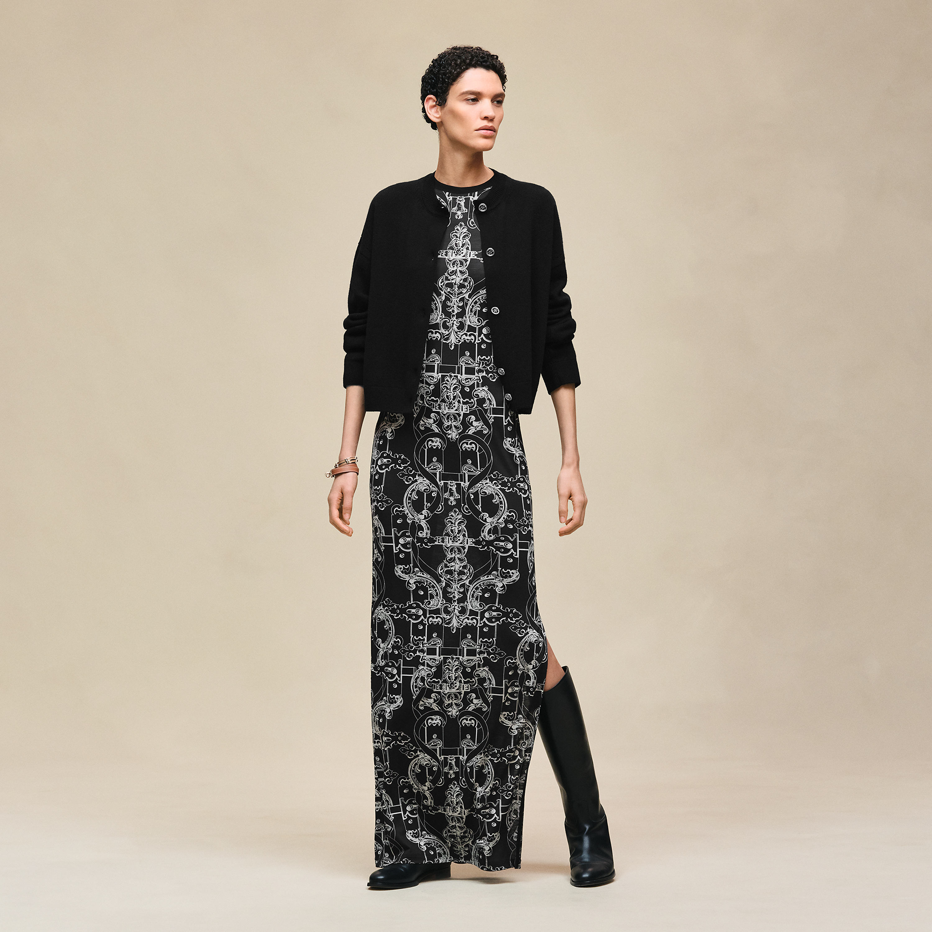 Cashmere long-sleeve cardigan