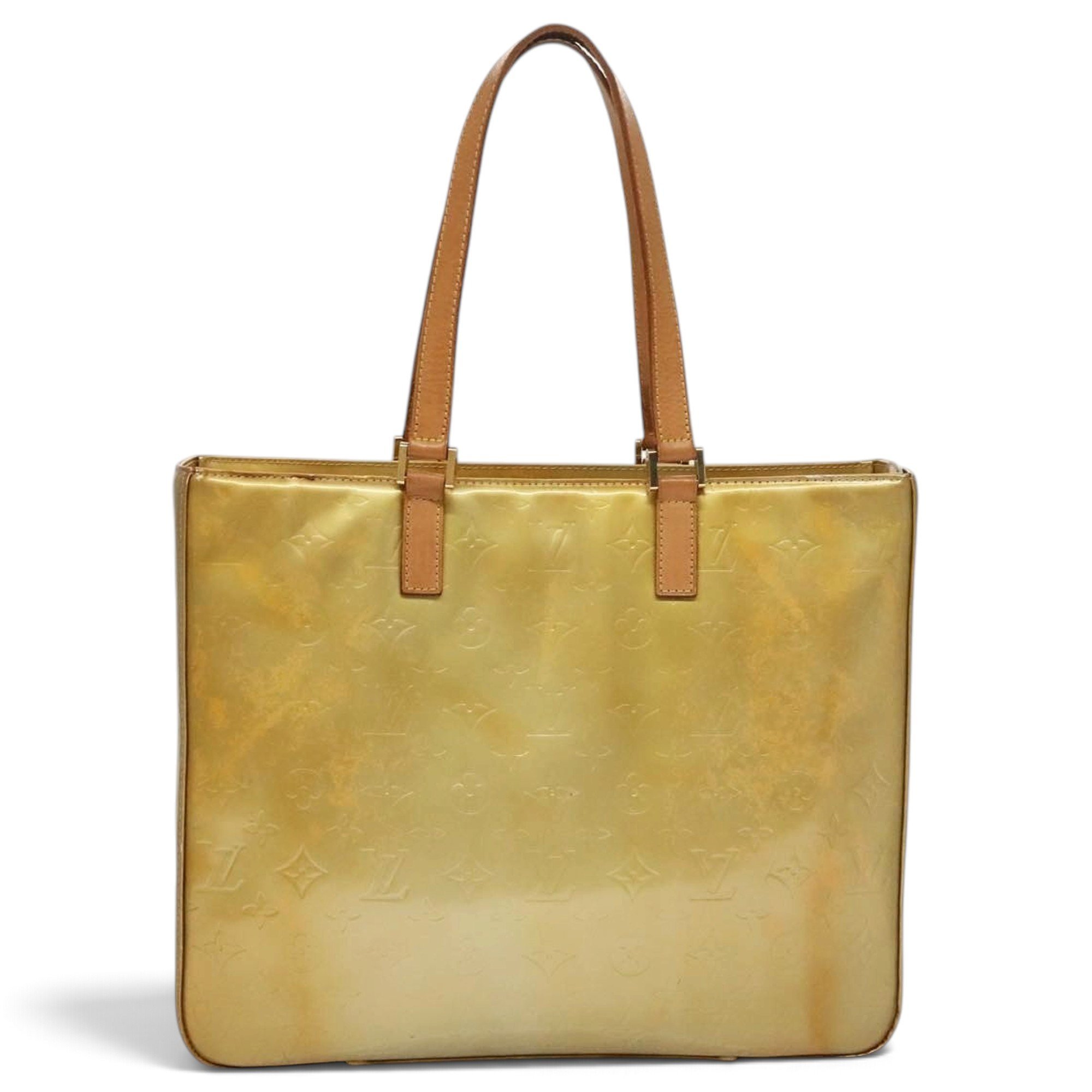 Columbus patent leather tote