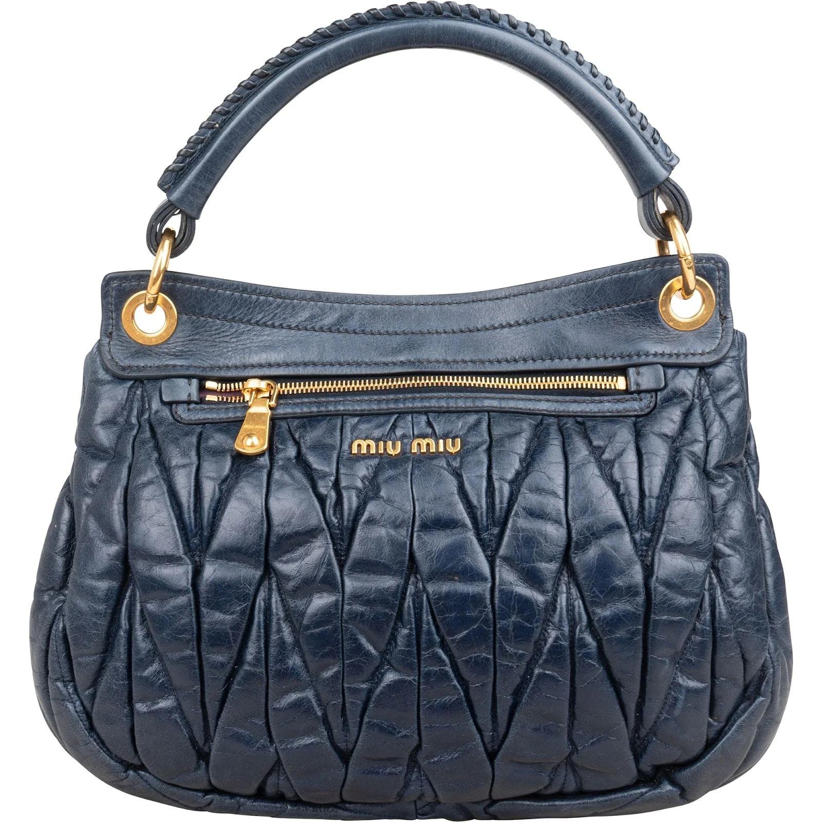 Matelassé leather handbag