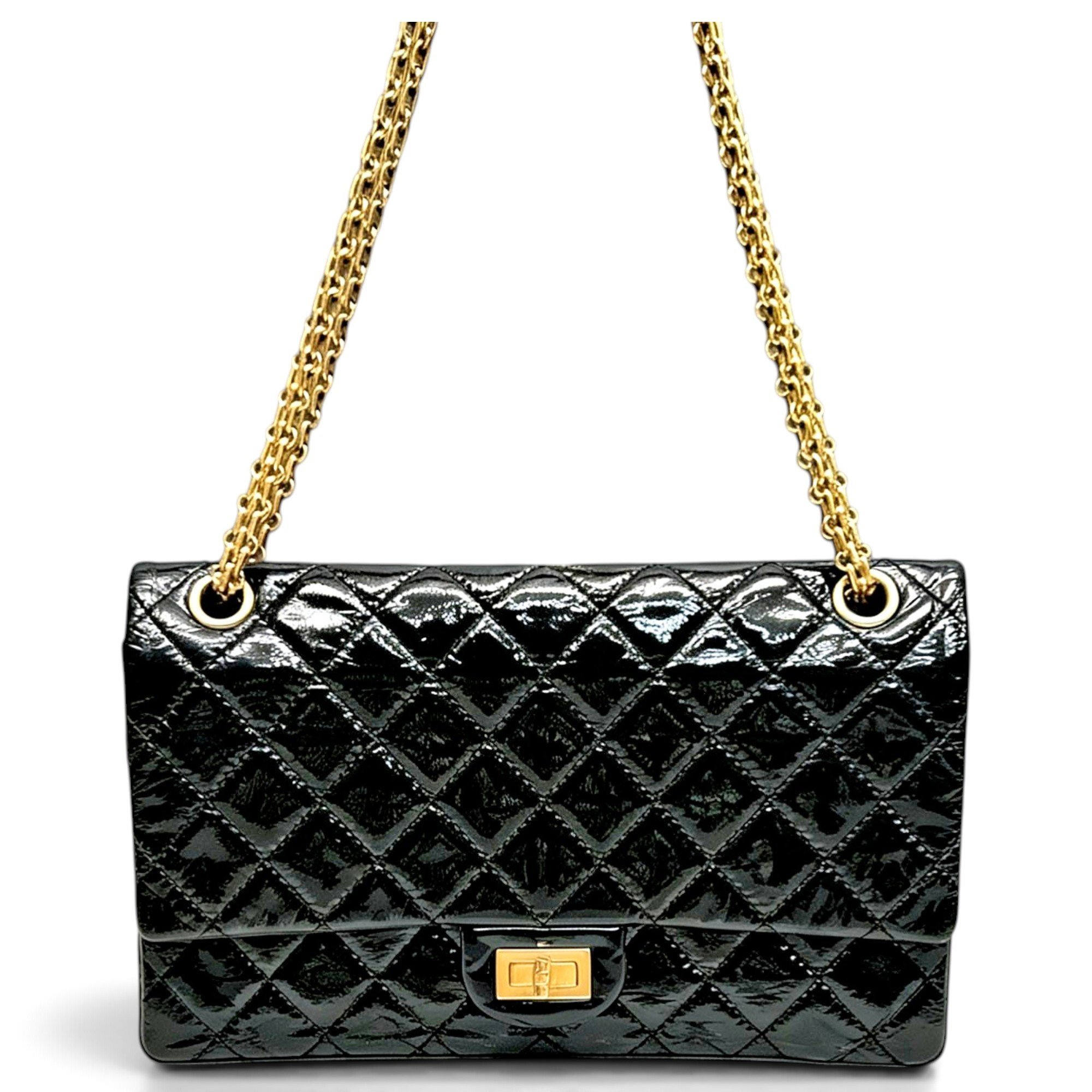 2.55 patent leather handbag