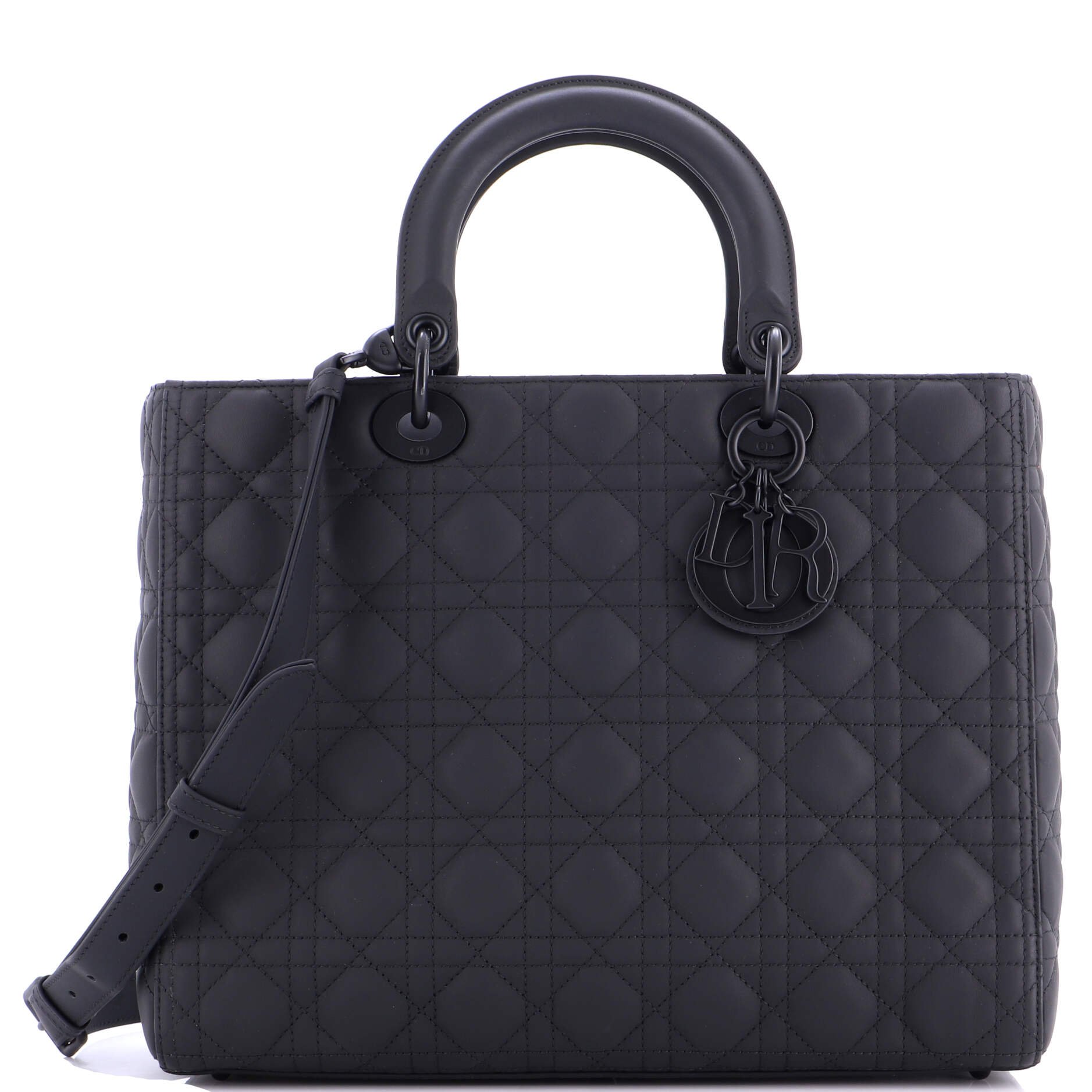 Dior Ultra Matte Lady Dior Bag Cannage Quilt Calfskin Large