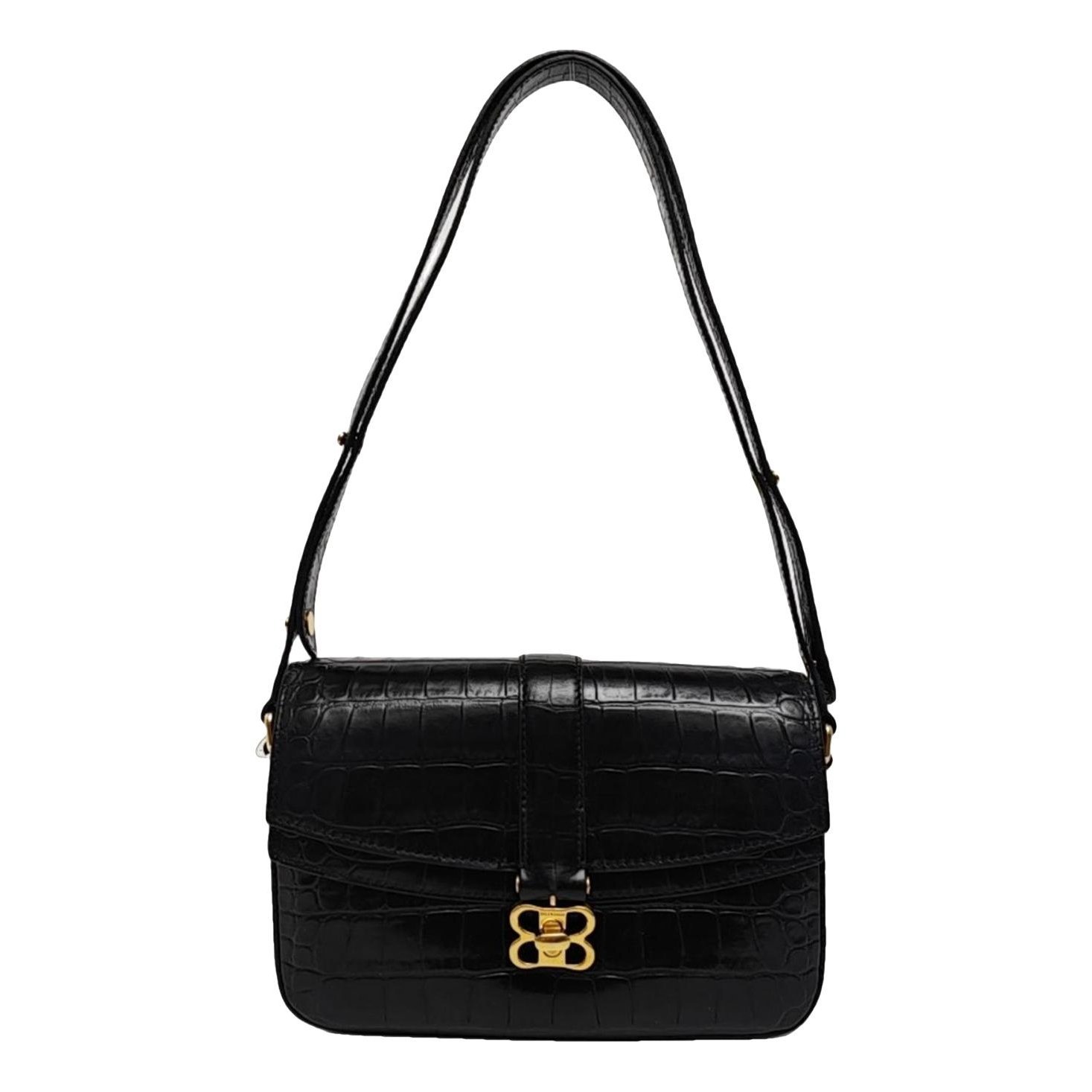Sharp leather handbag