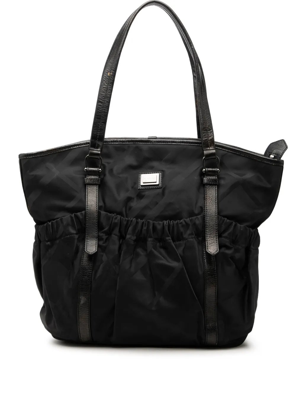 2000-2017 Tonal Check Nylon tote bag