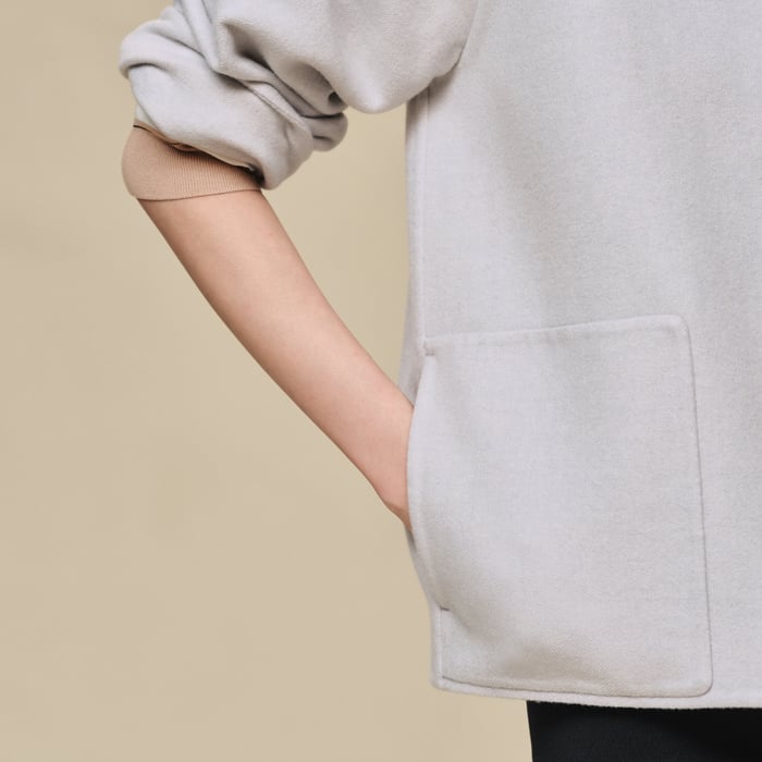 Gris Pervenche Cashmere Jacket