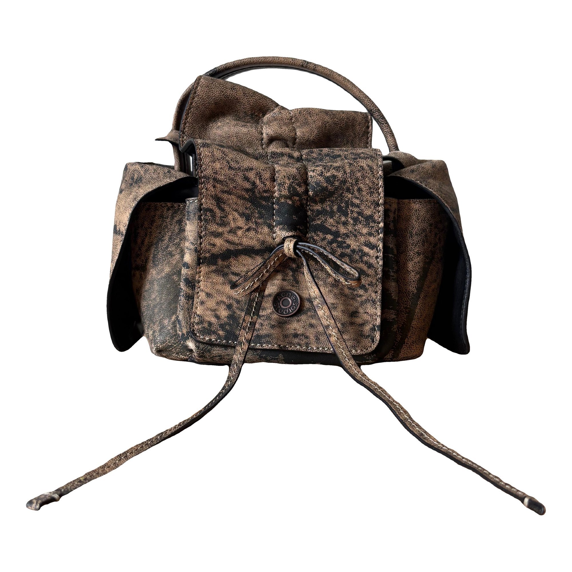 Multipocket leather handbag