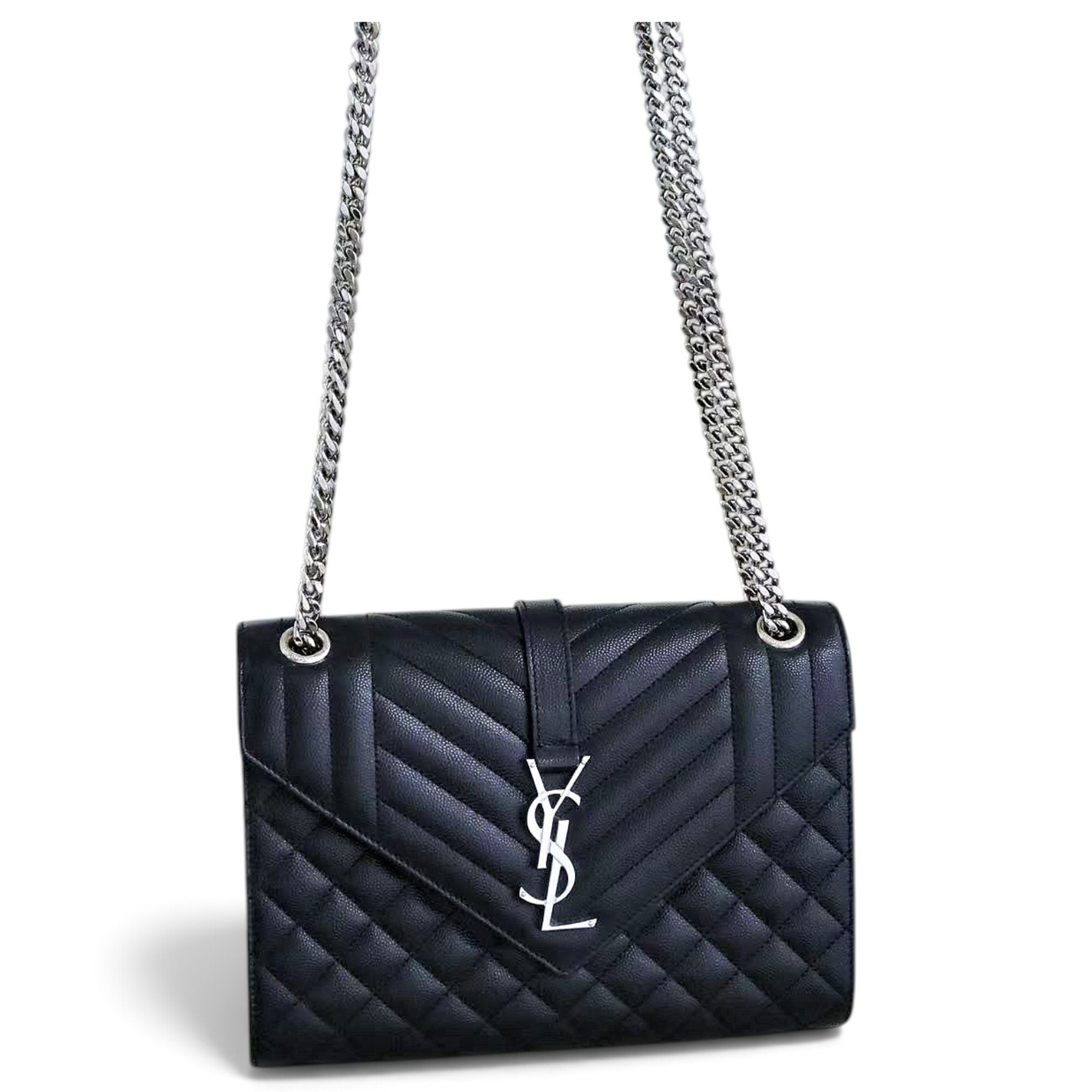 Envelope leather handbag