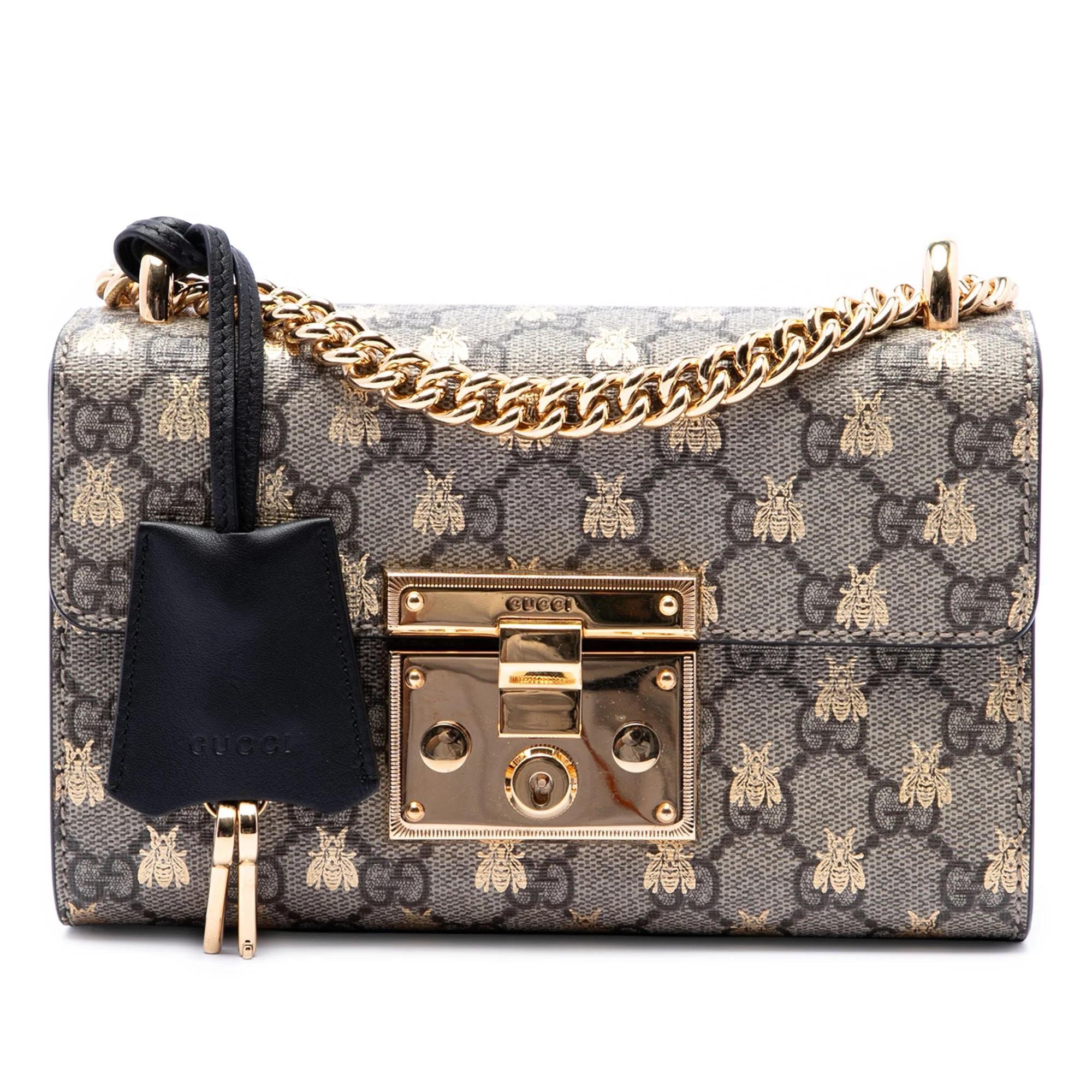 Padlock leather crossbody bag