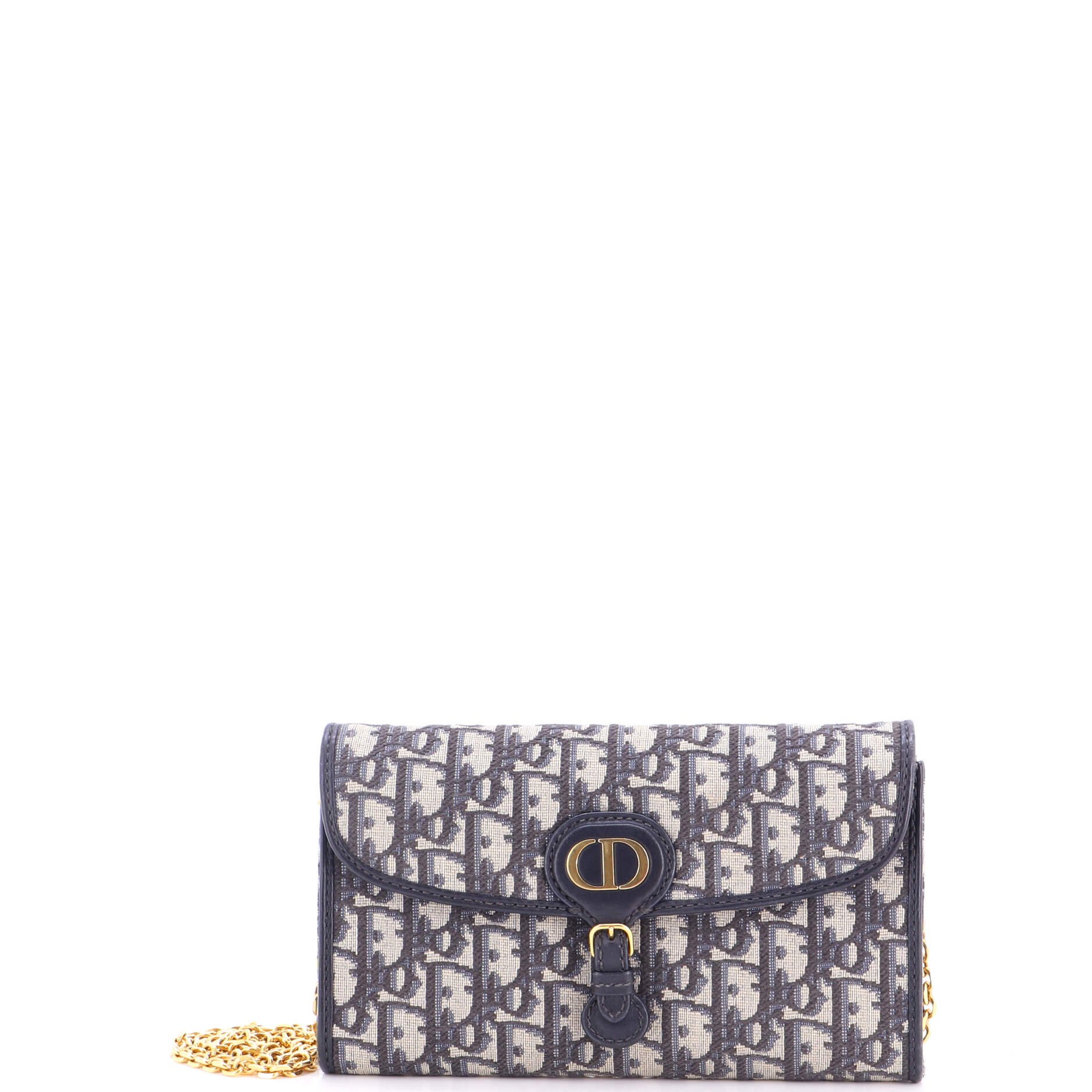 Bobby Pouch with Chain Oblique Canvas East West