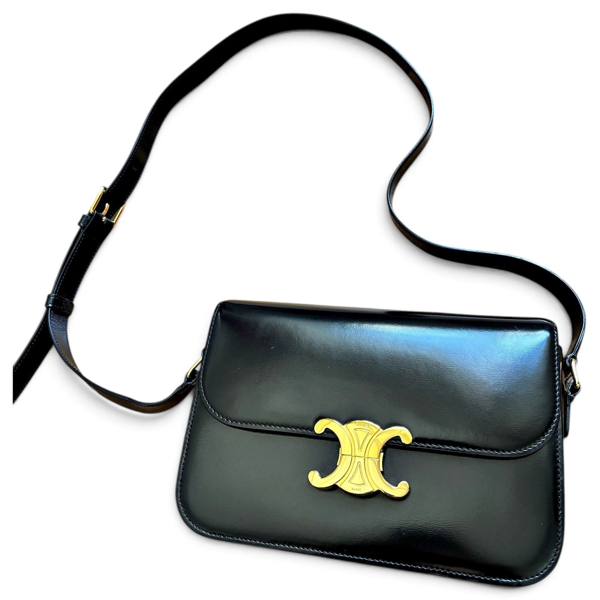 Triomphe leather handbag
