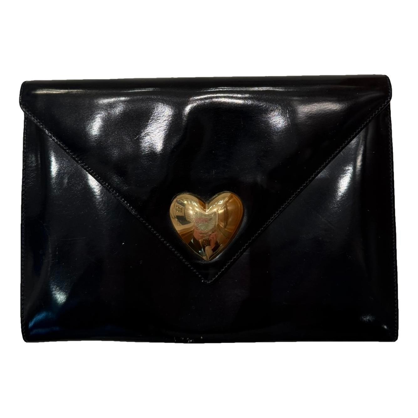 Moschino Patent leather clutch bag