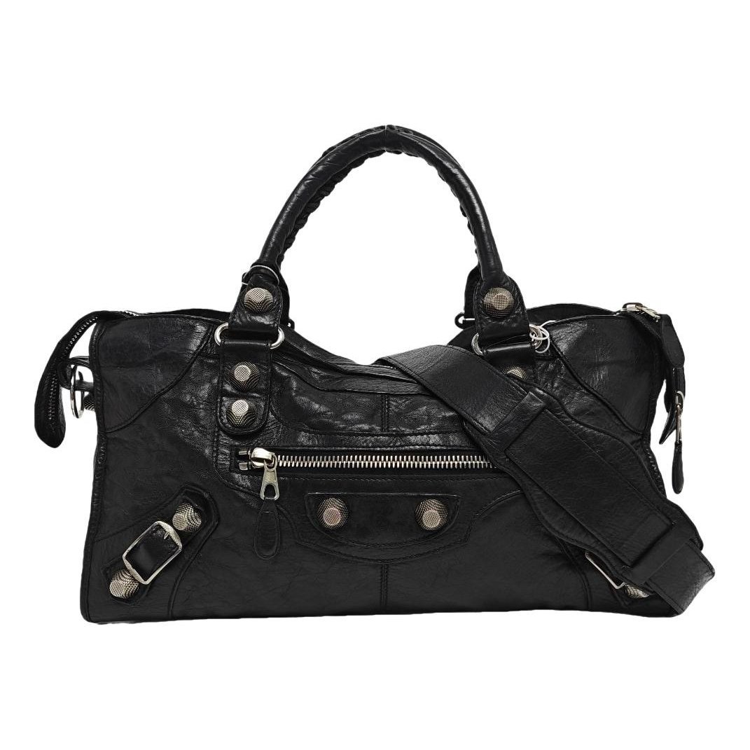City leather handbag