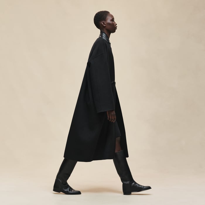 Noir Embroidered Coat