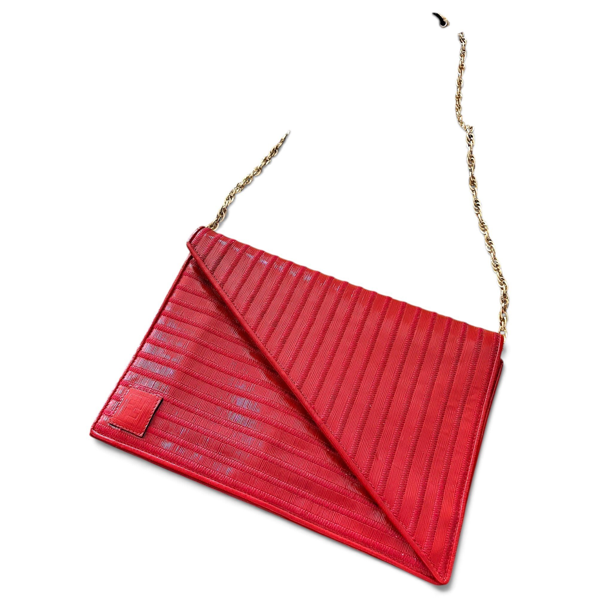 Leather clutch bag