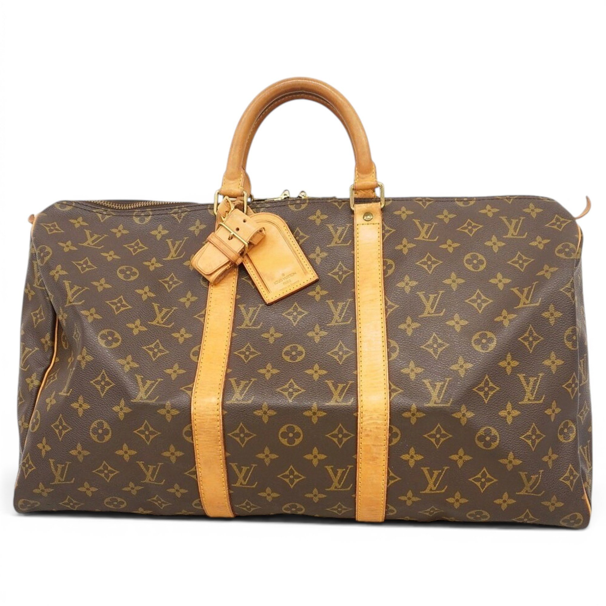 Keepall leather travel bag