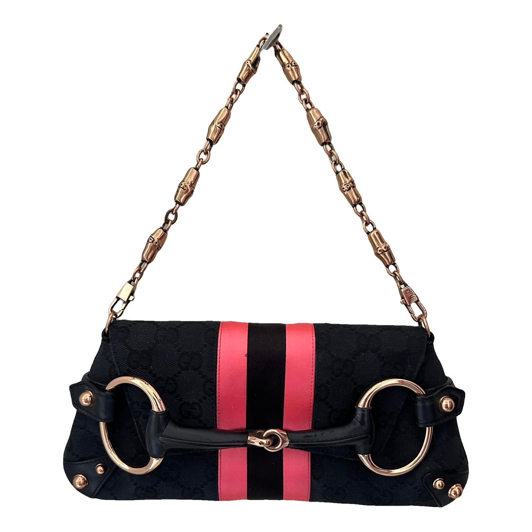 Horsebit Chain cloth handbag