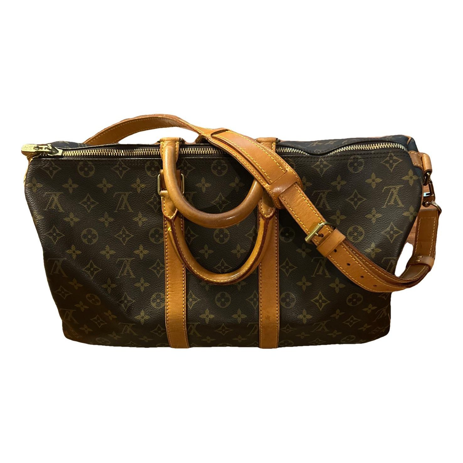 Keepall leather travel bag
