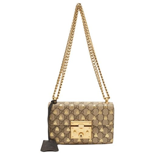 Padlock leather handbag