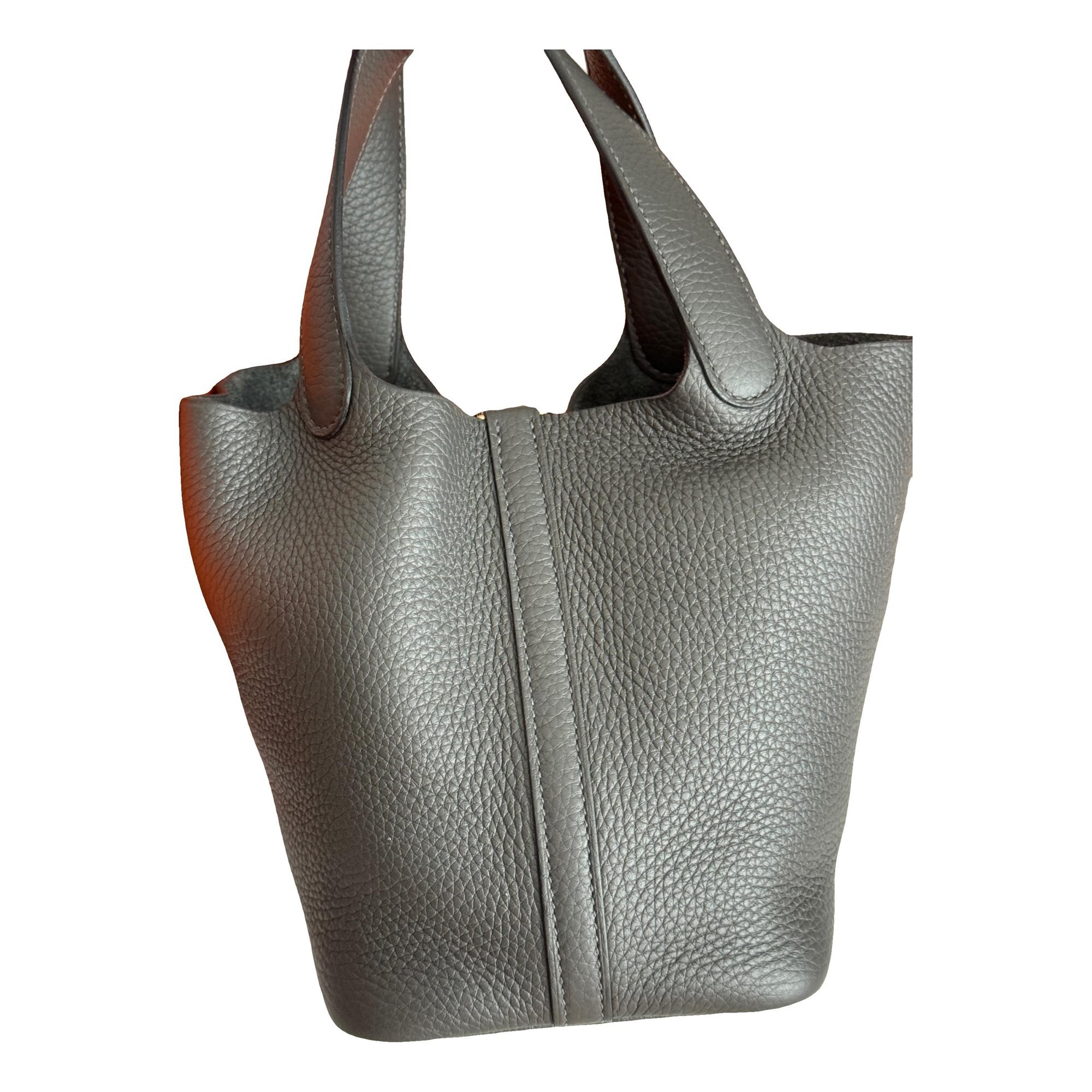 Picotin leather tote