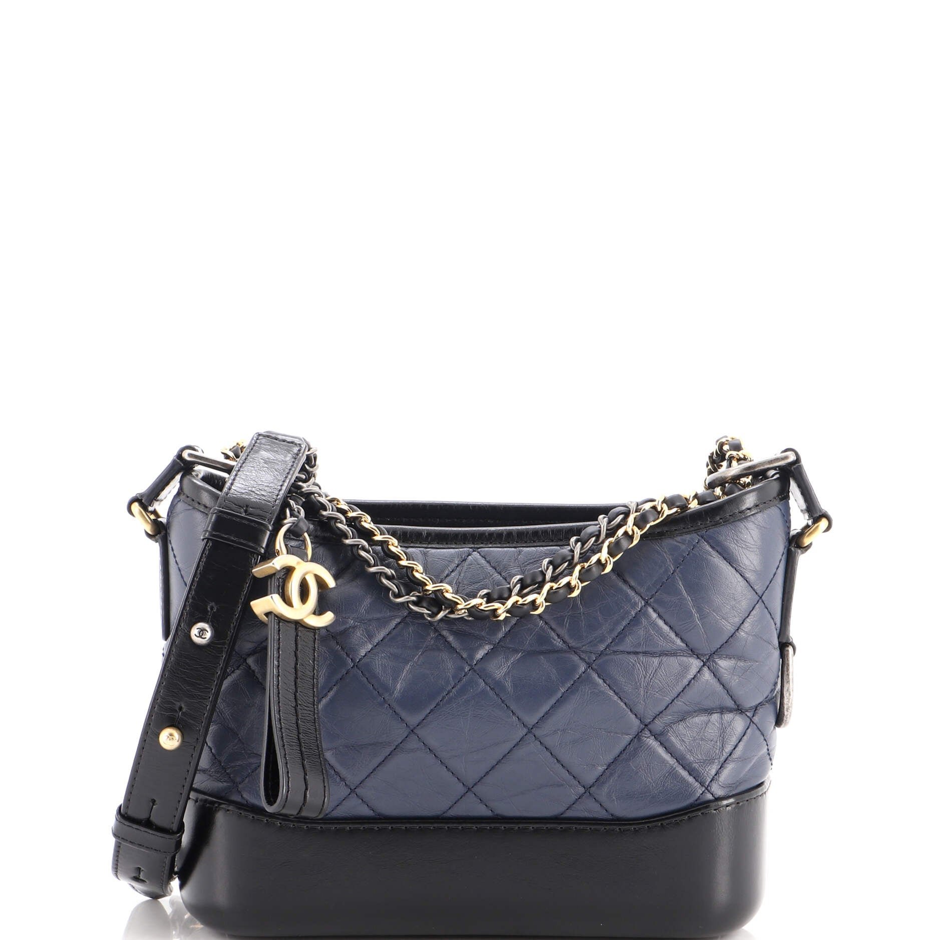 Gabrielle Hobo Quilted Aged Calfskin Small