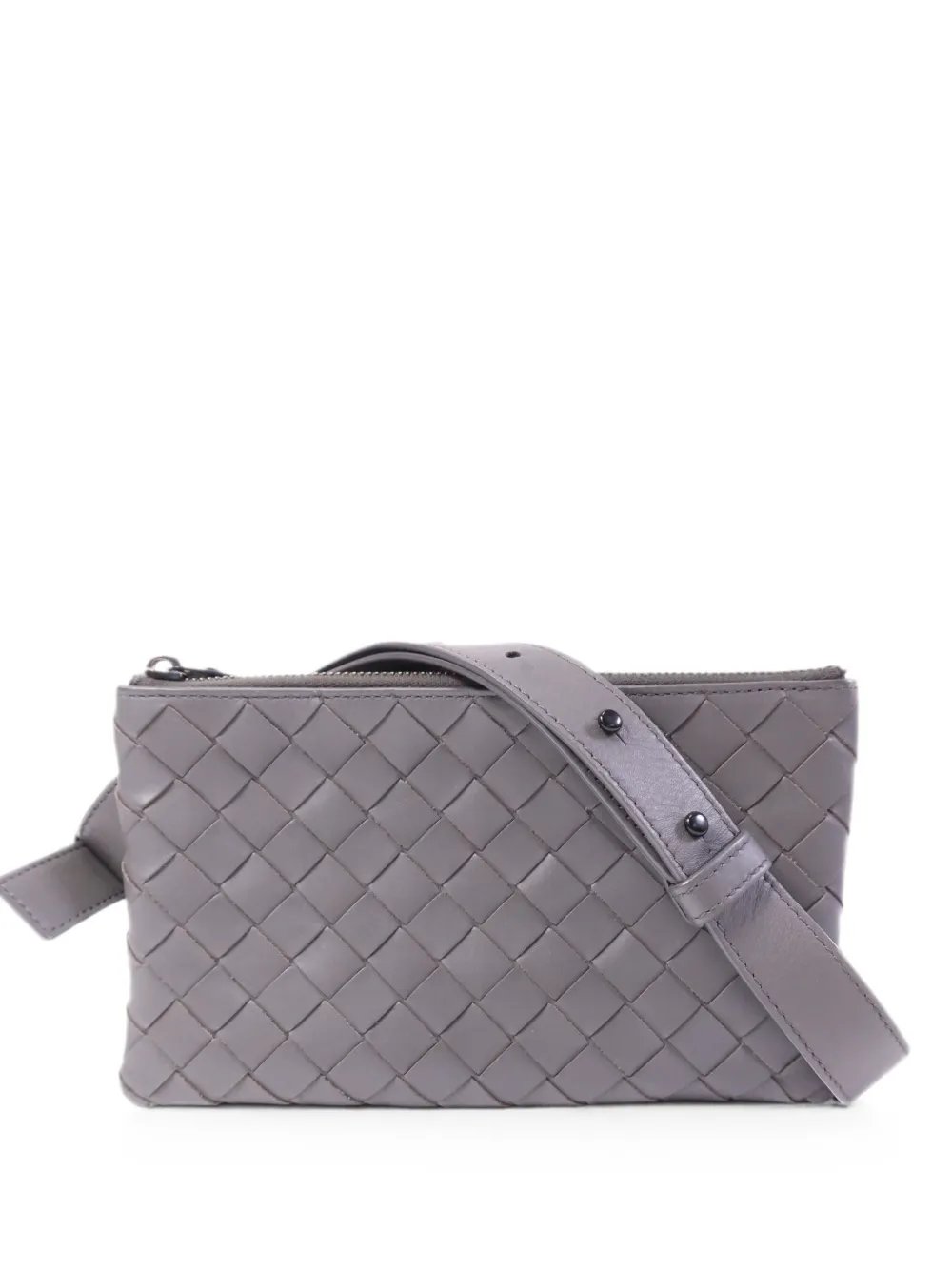 Intrecciato leather shoulder bag