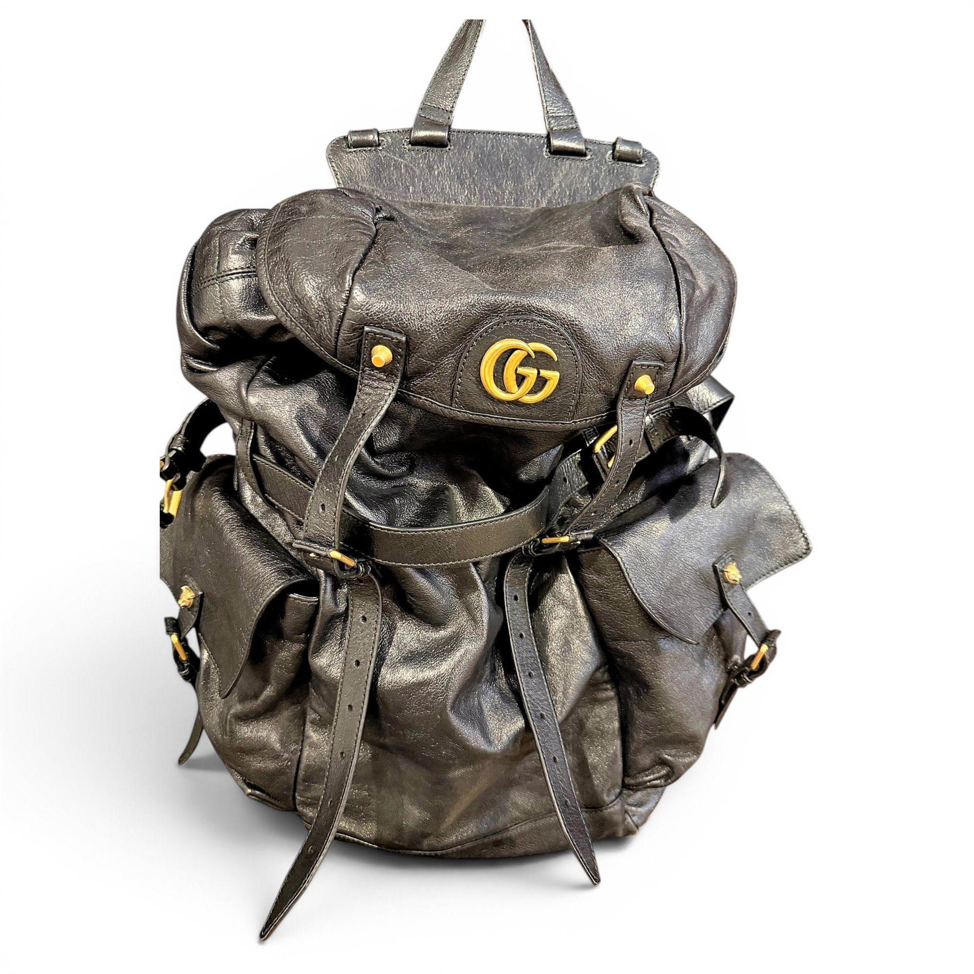 Leather backpack