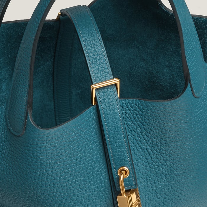 New Bleu Jean Picotin Lock 18 Bag