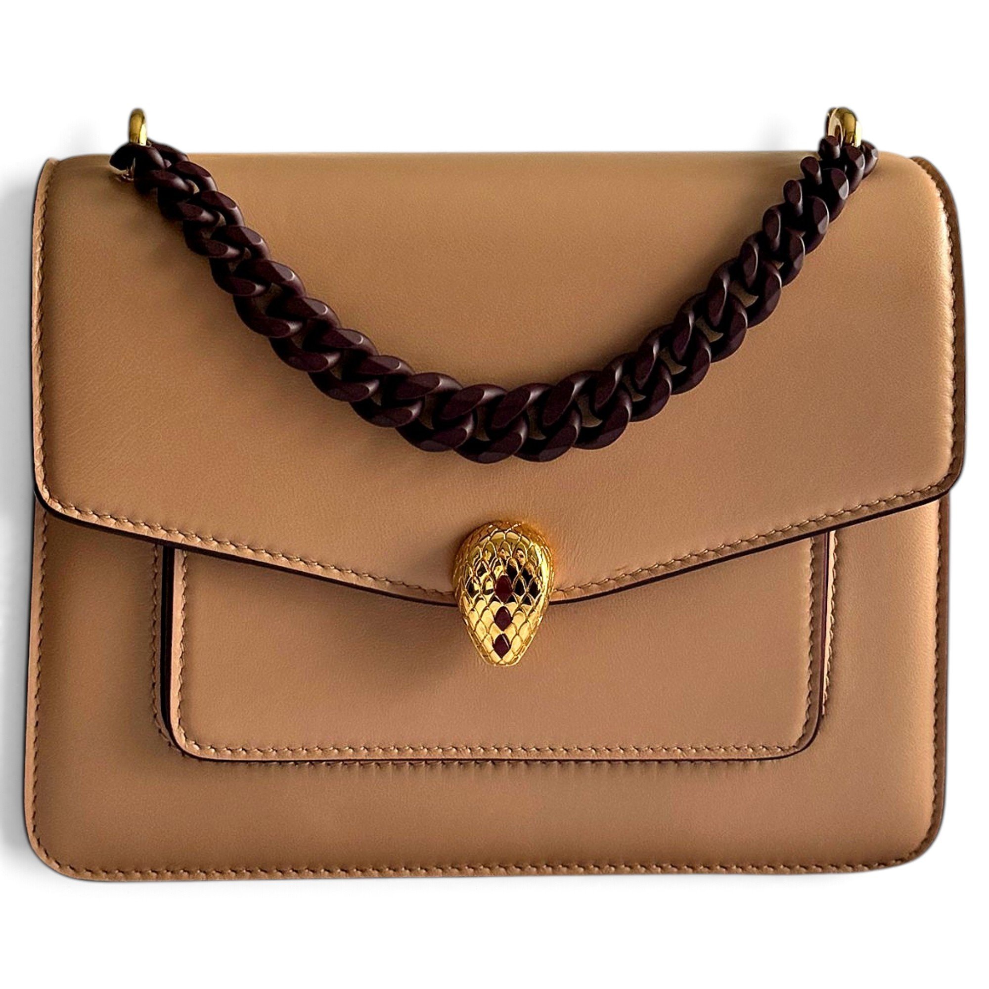 Serpenti leather handbag