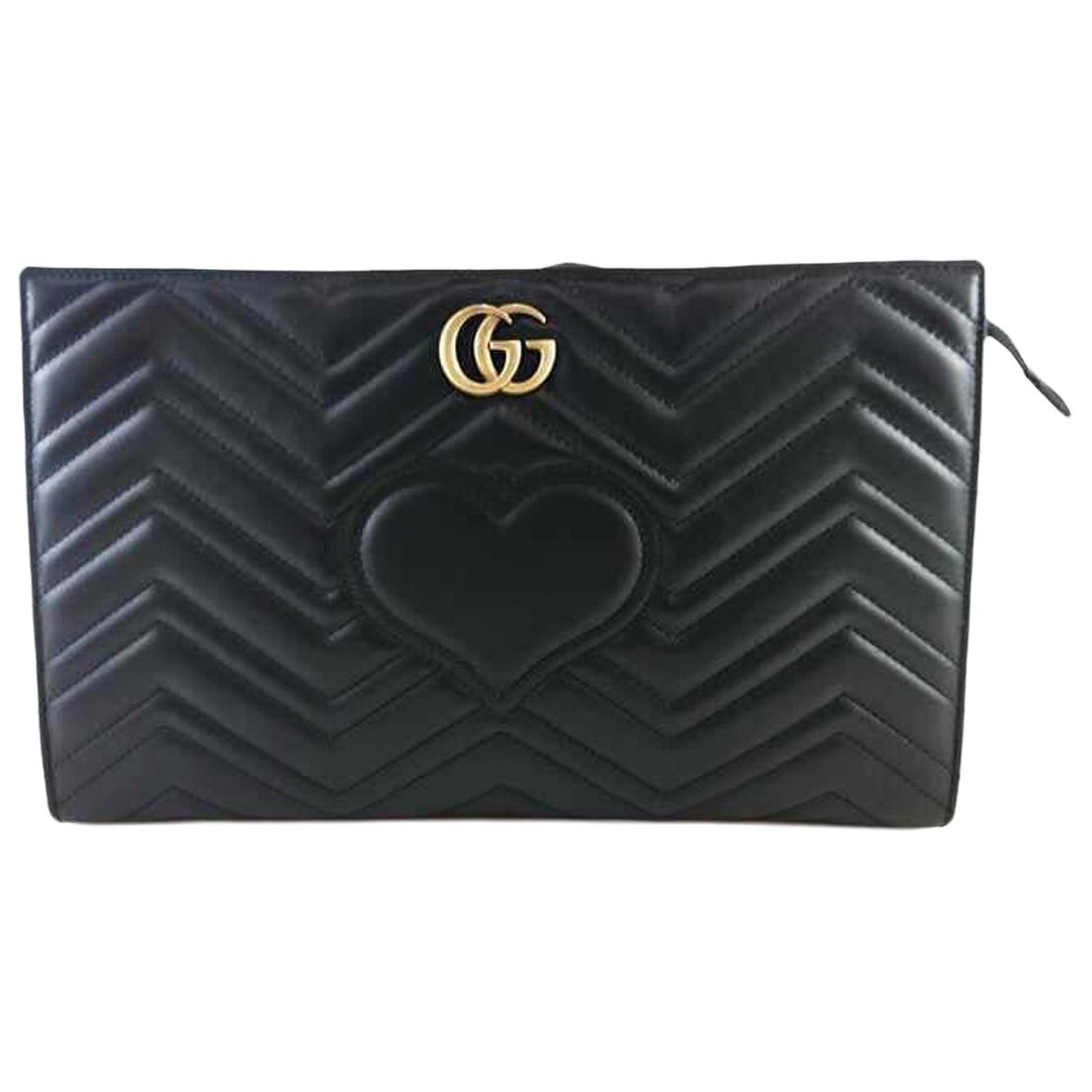Leather clutch bag