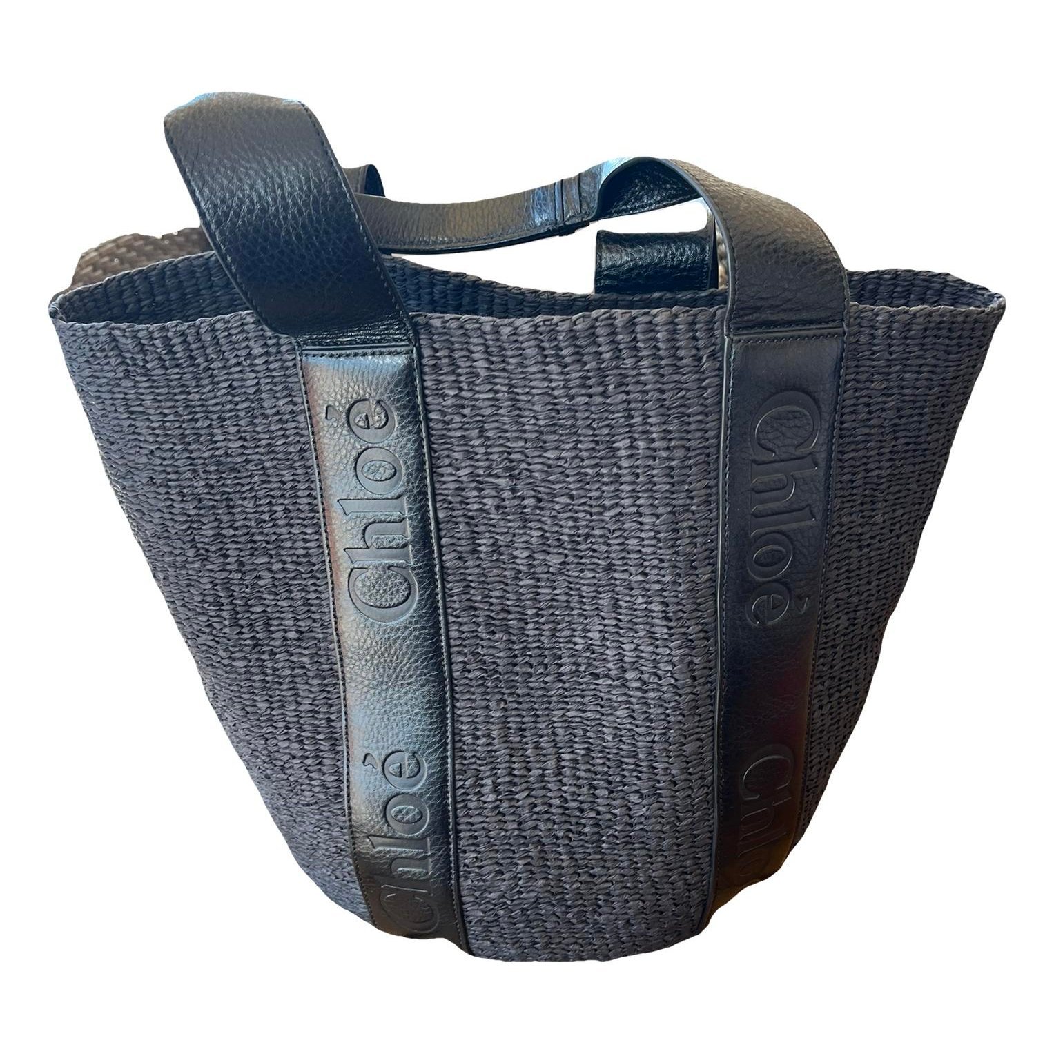 Woody Basket leather tote