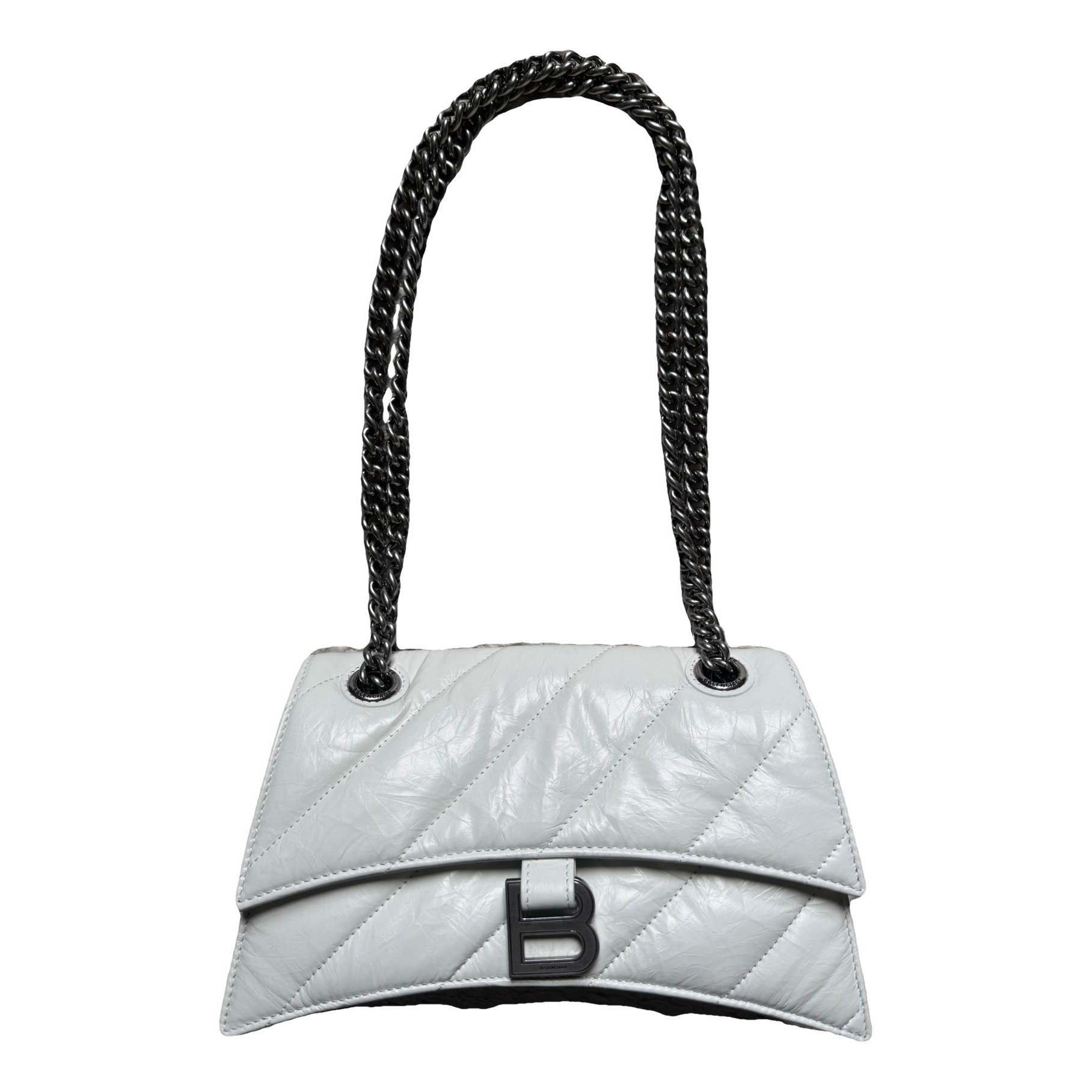 Crush leather handbag