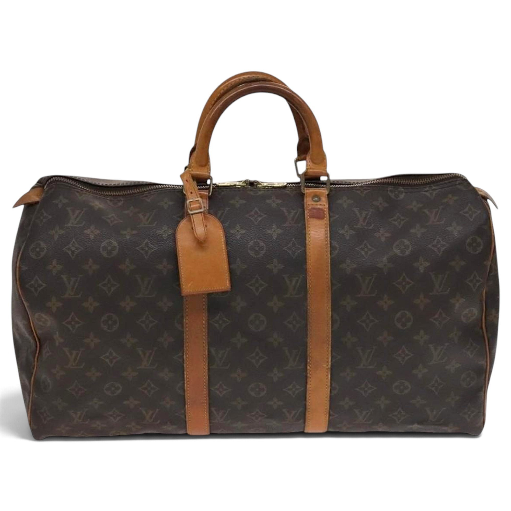 Keepall leather travel bag