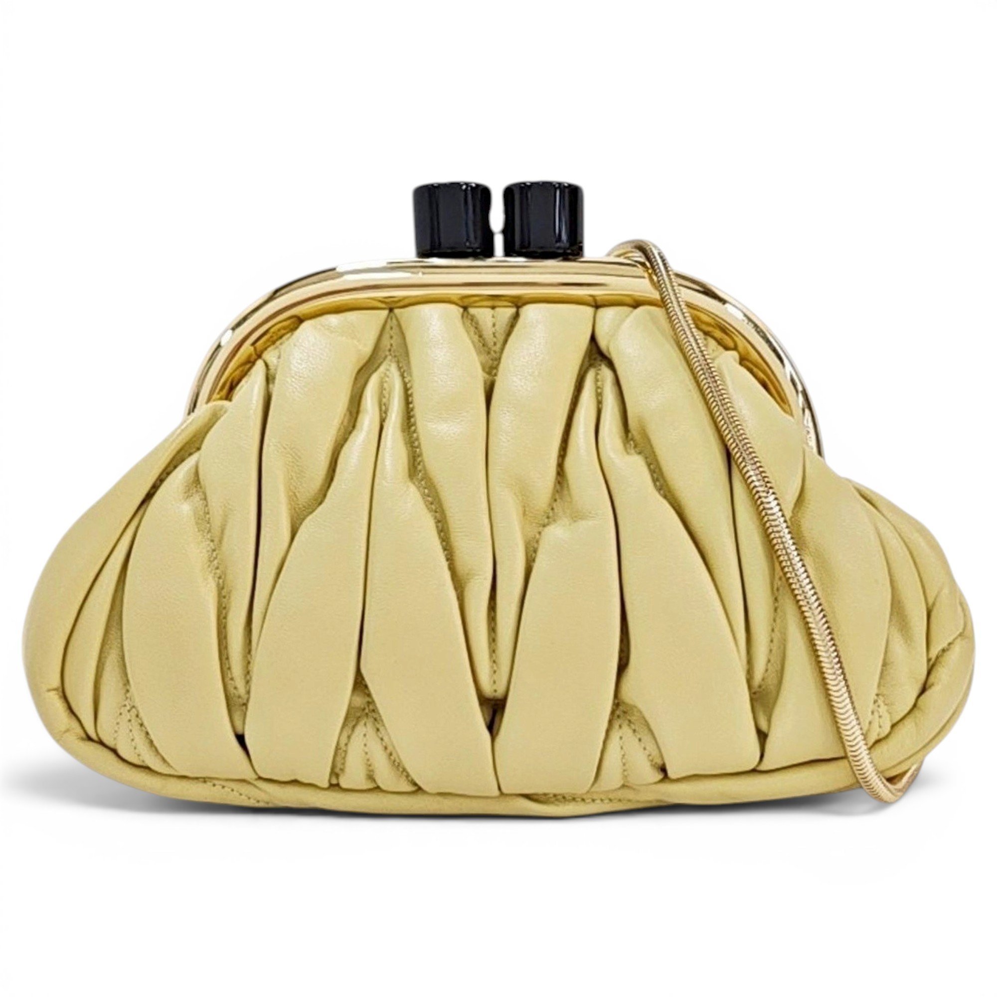 Miu Belle leather handbag